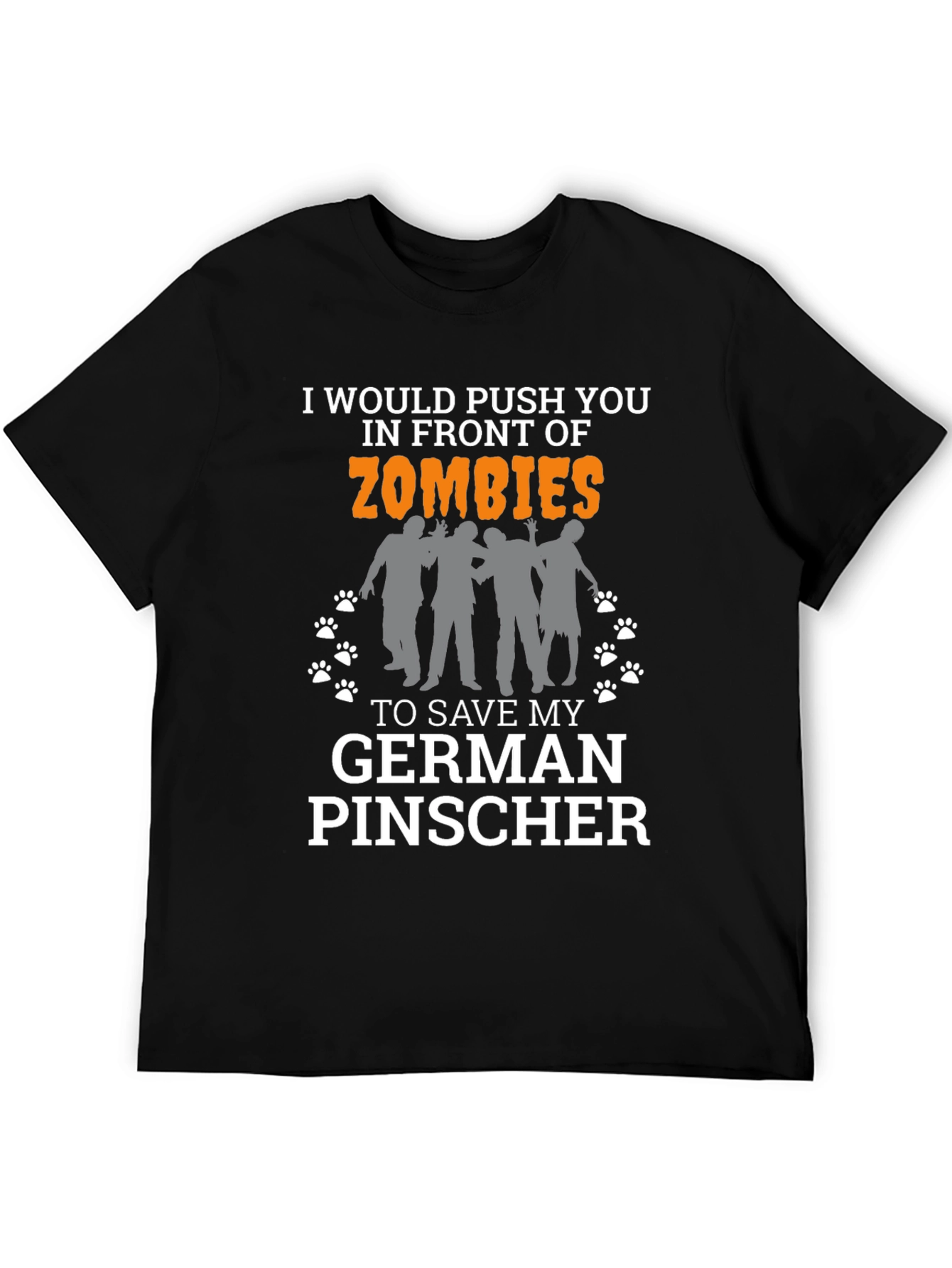 Zombie German Pinscher Graphic T-Shirt