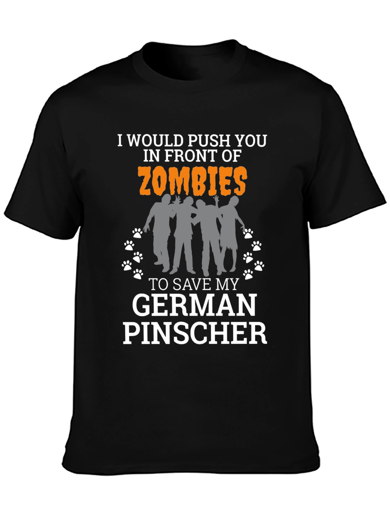 Zombie German Pinscher Graphic T-Shirt