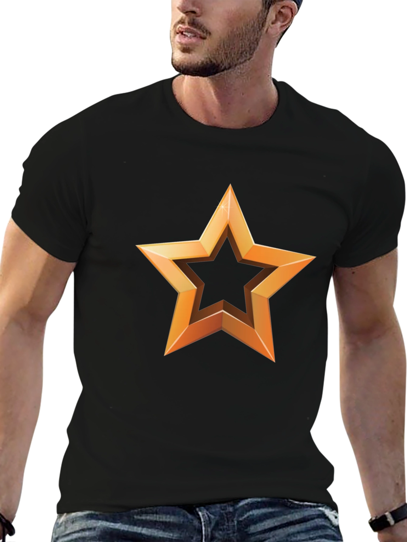 Golden Star Graphic T-Shirt