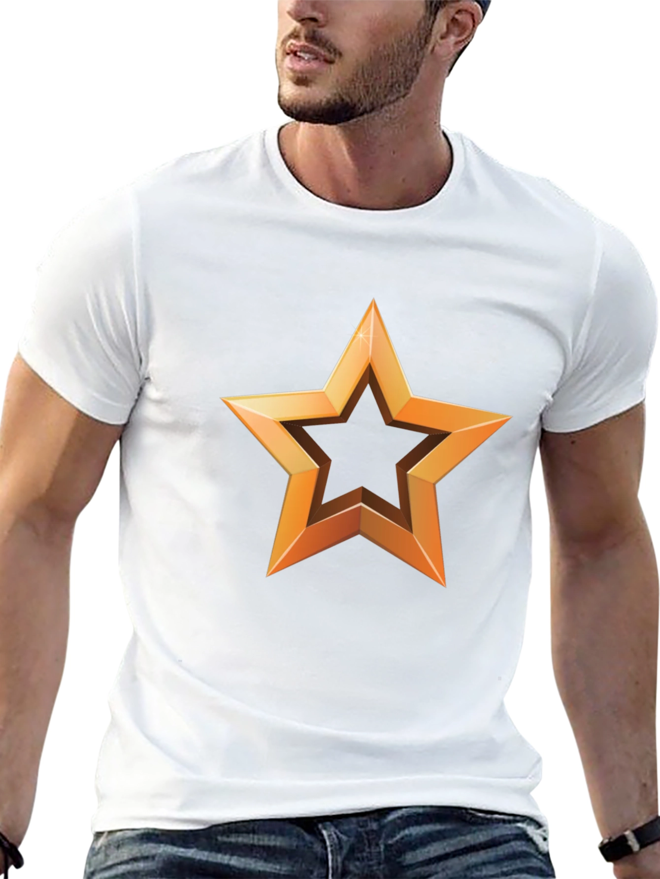 Golden Star Graphic T-Shirt