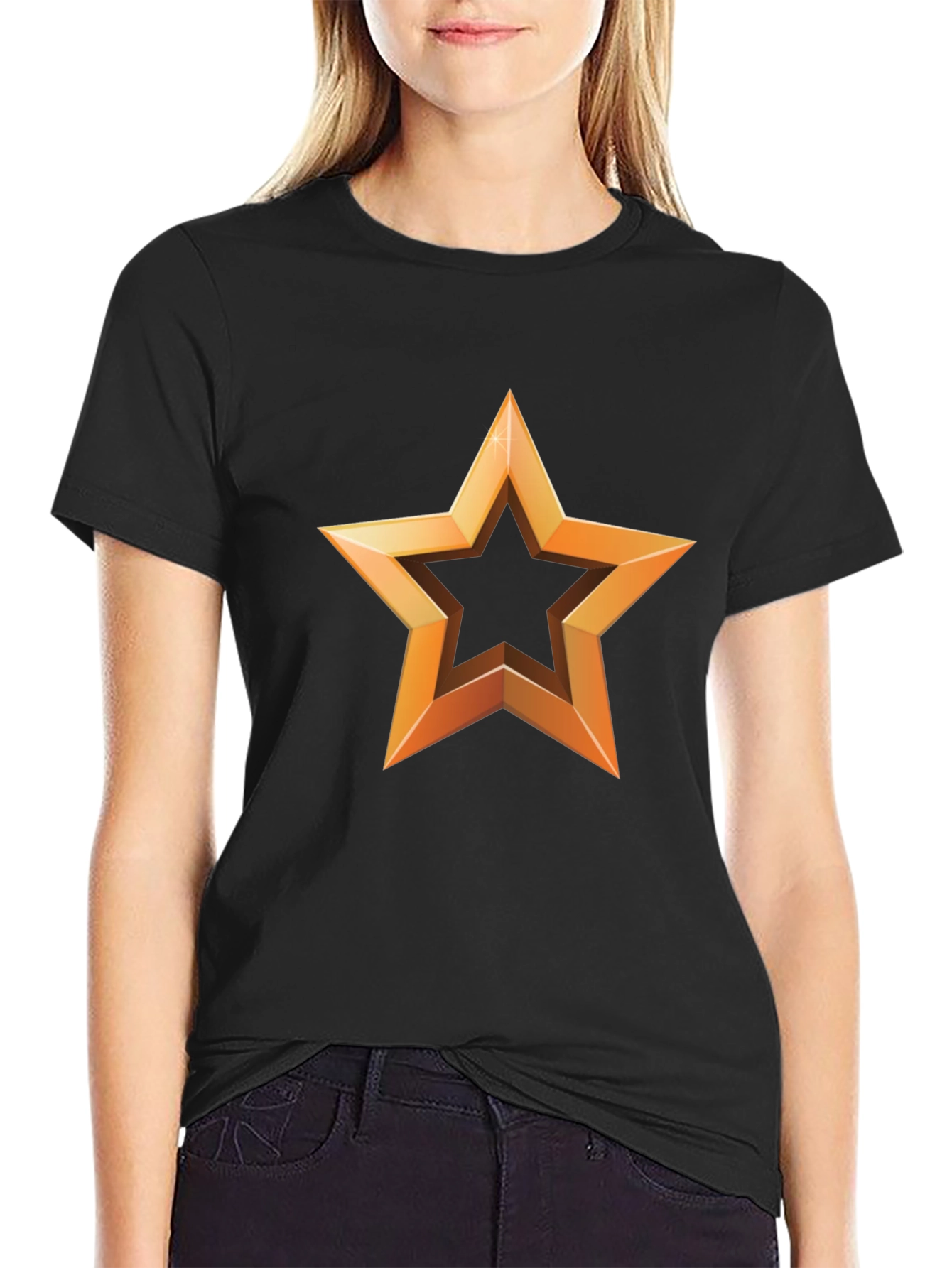 Golden Star Graphic T-Shirt