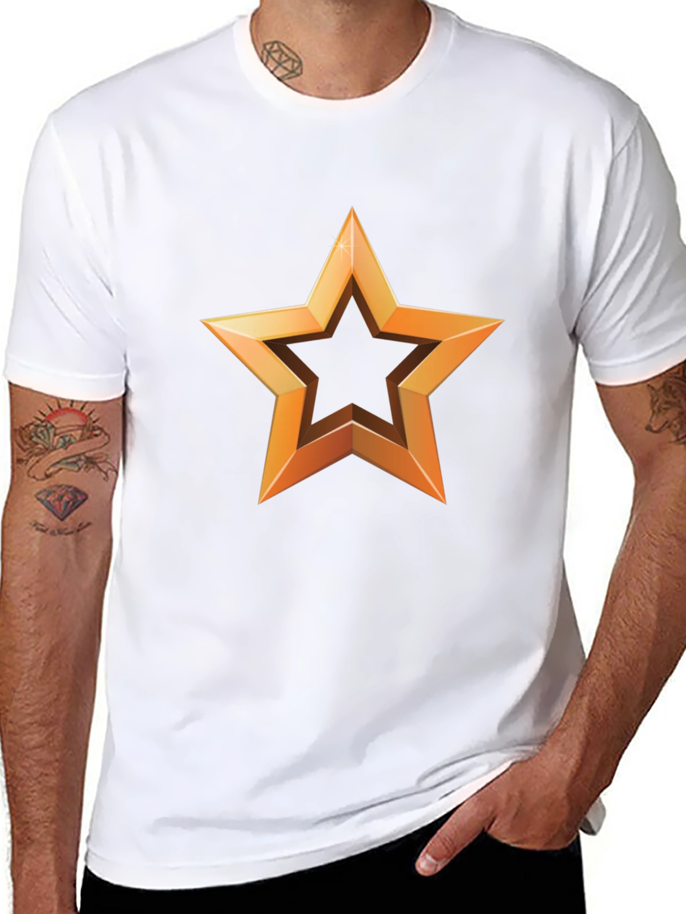 Golden Star Graphic T-Shirt