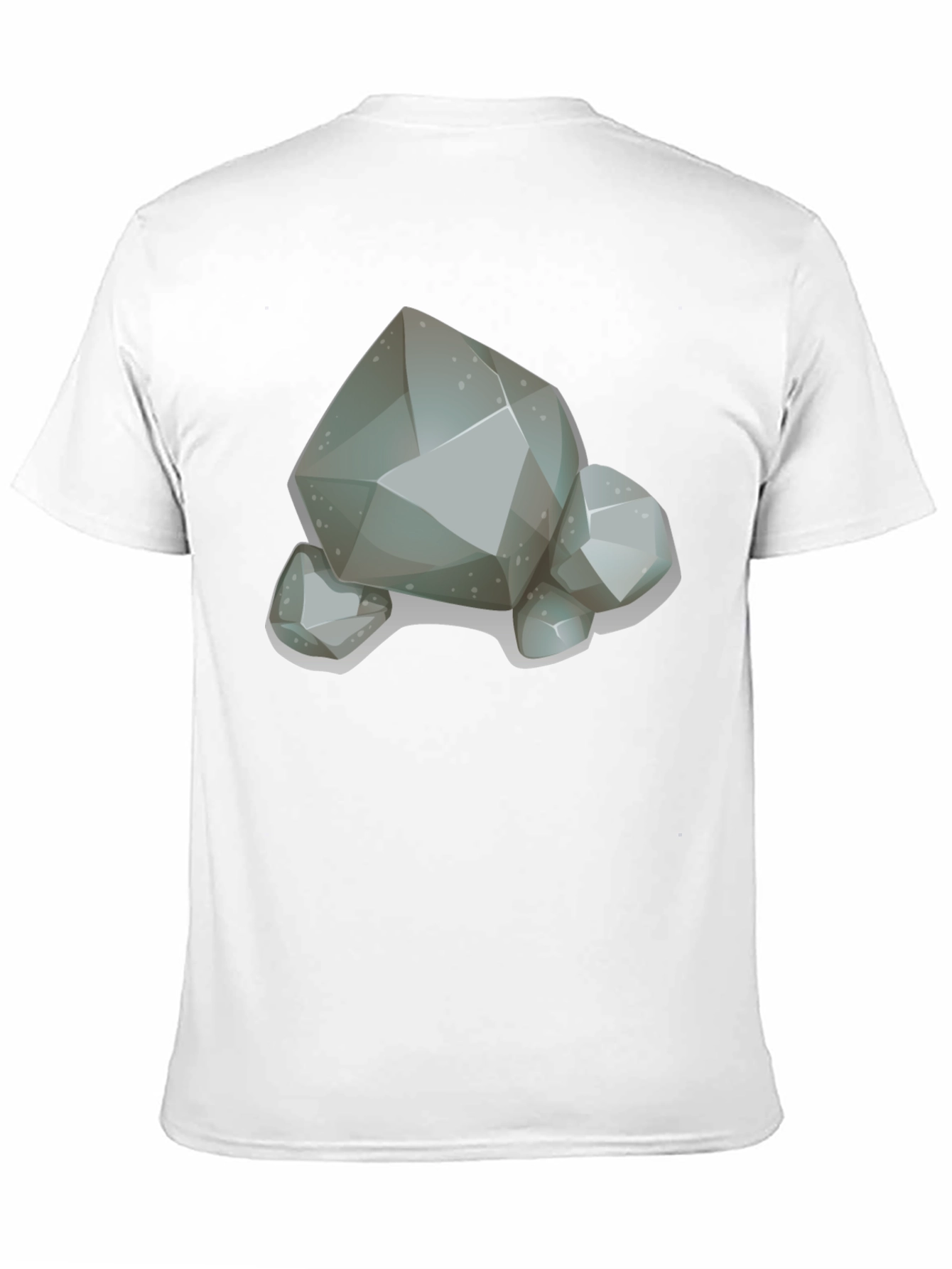 Cartoon Rock Graphic T-Shirt - Classic Crew Neck Tee