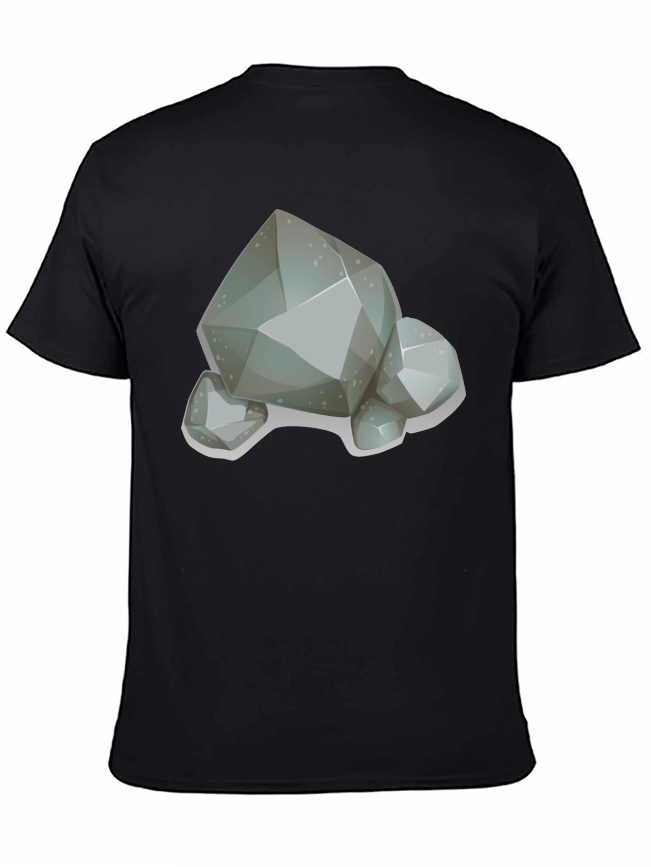 Cartoon Rock Graphic T-Shirt - Classic Crew Neck Tee