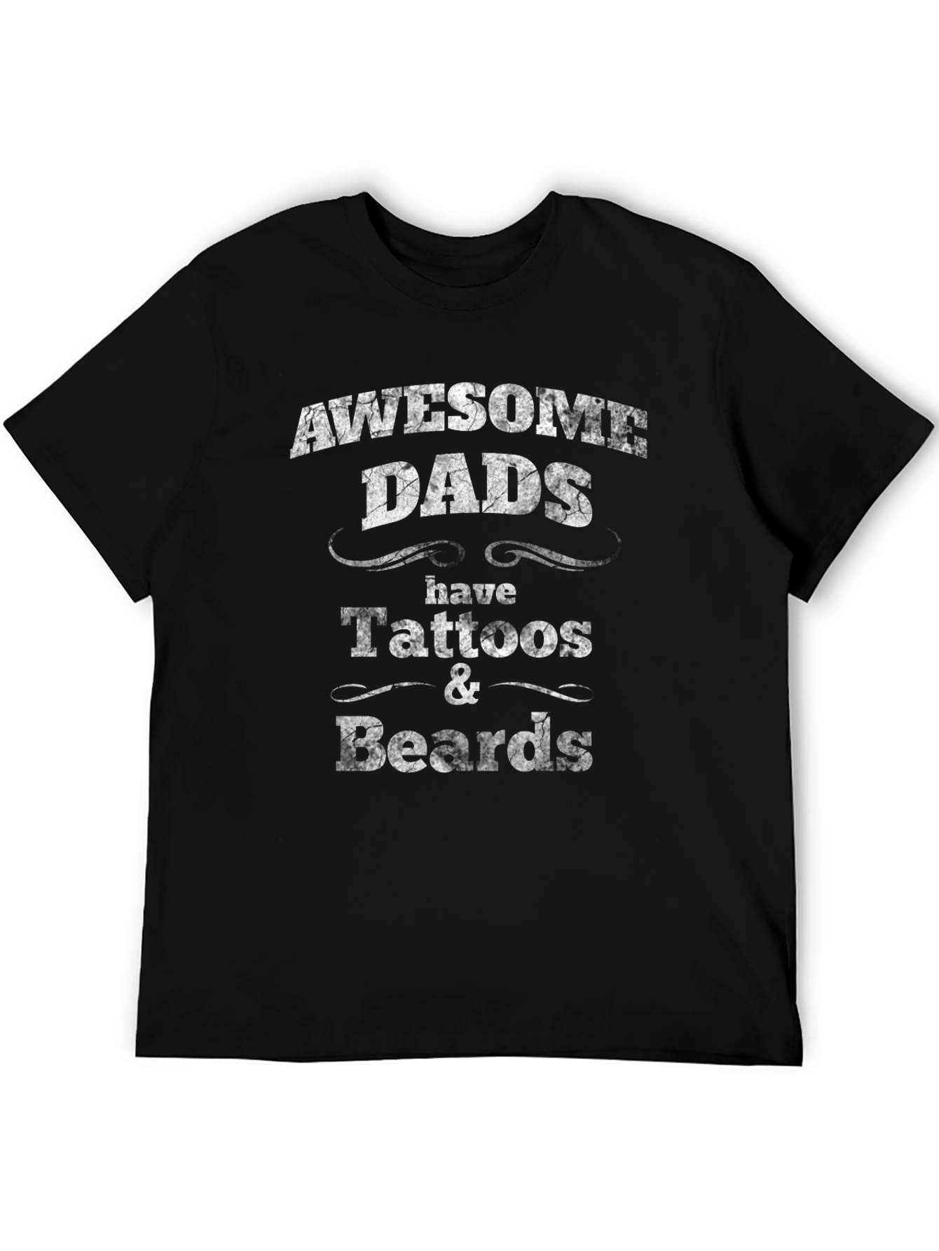 Awesome Dads Tattoo & Beard T-Shirt