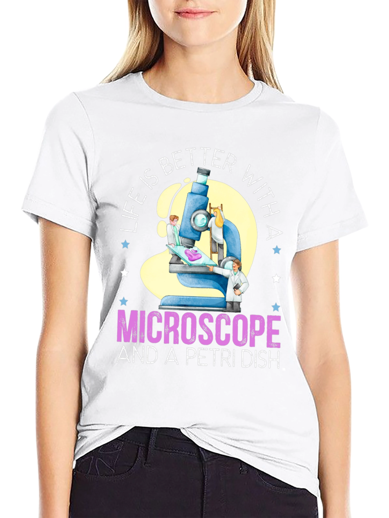 Life is Better With Microscope & Petri Dish T-Shirt