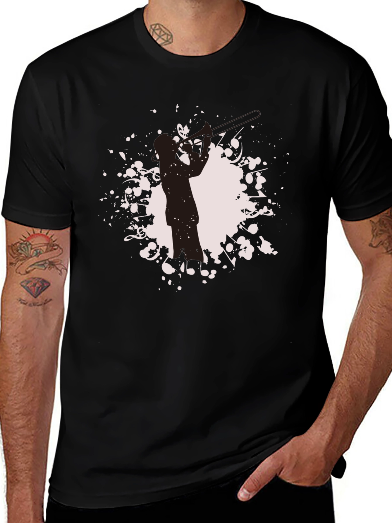 Saxophone Player Graphic Tee - Stylish Musician T-Shirt
