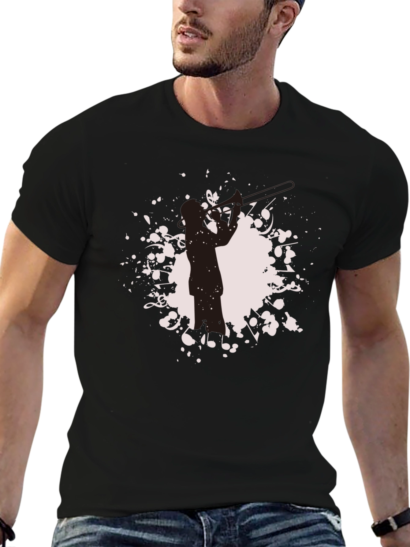 Saxophone Player Graphic Tee - Stylish Musician T-Shirt