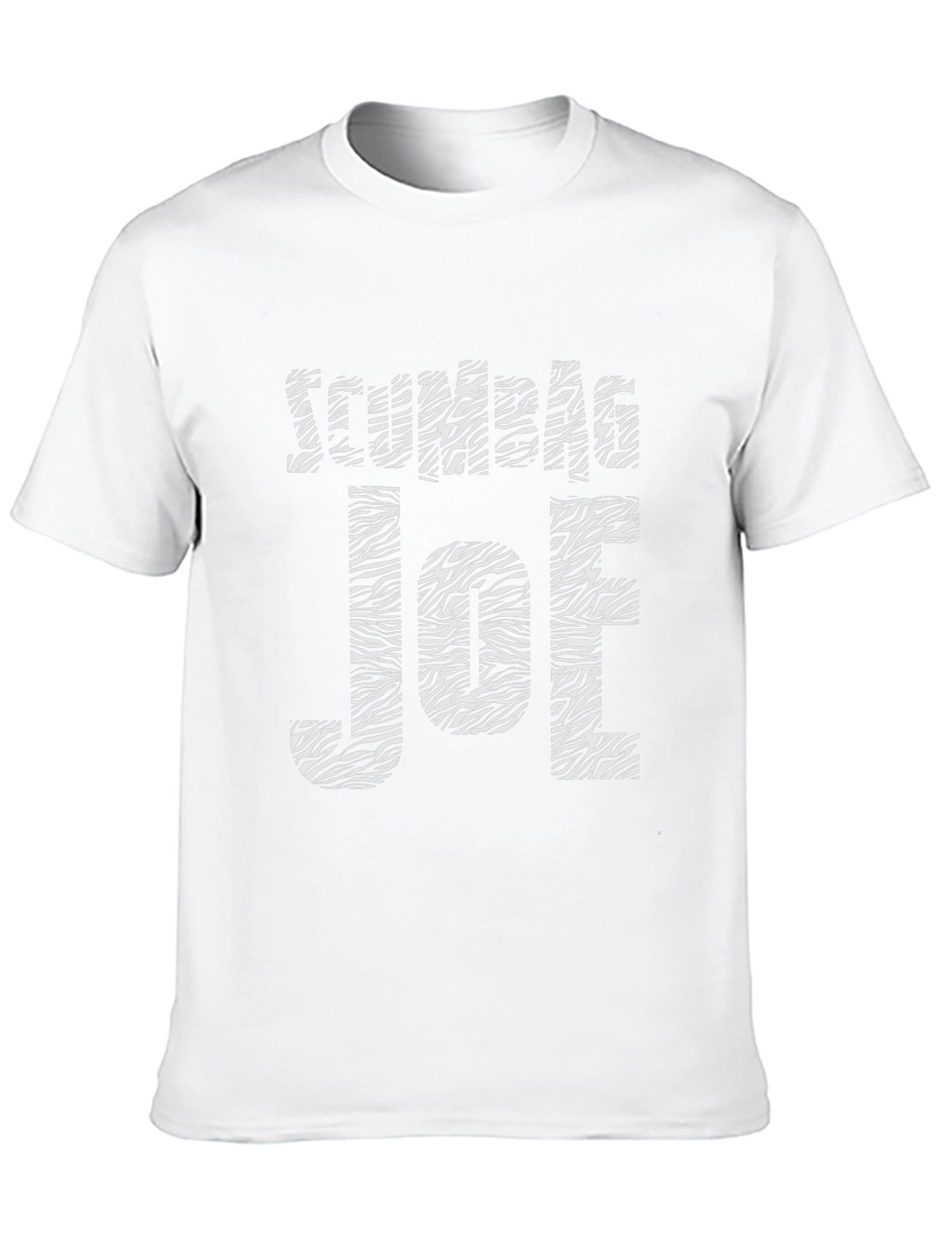 Zumble Joe Zebra Striped Graphic Tee