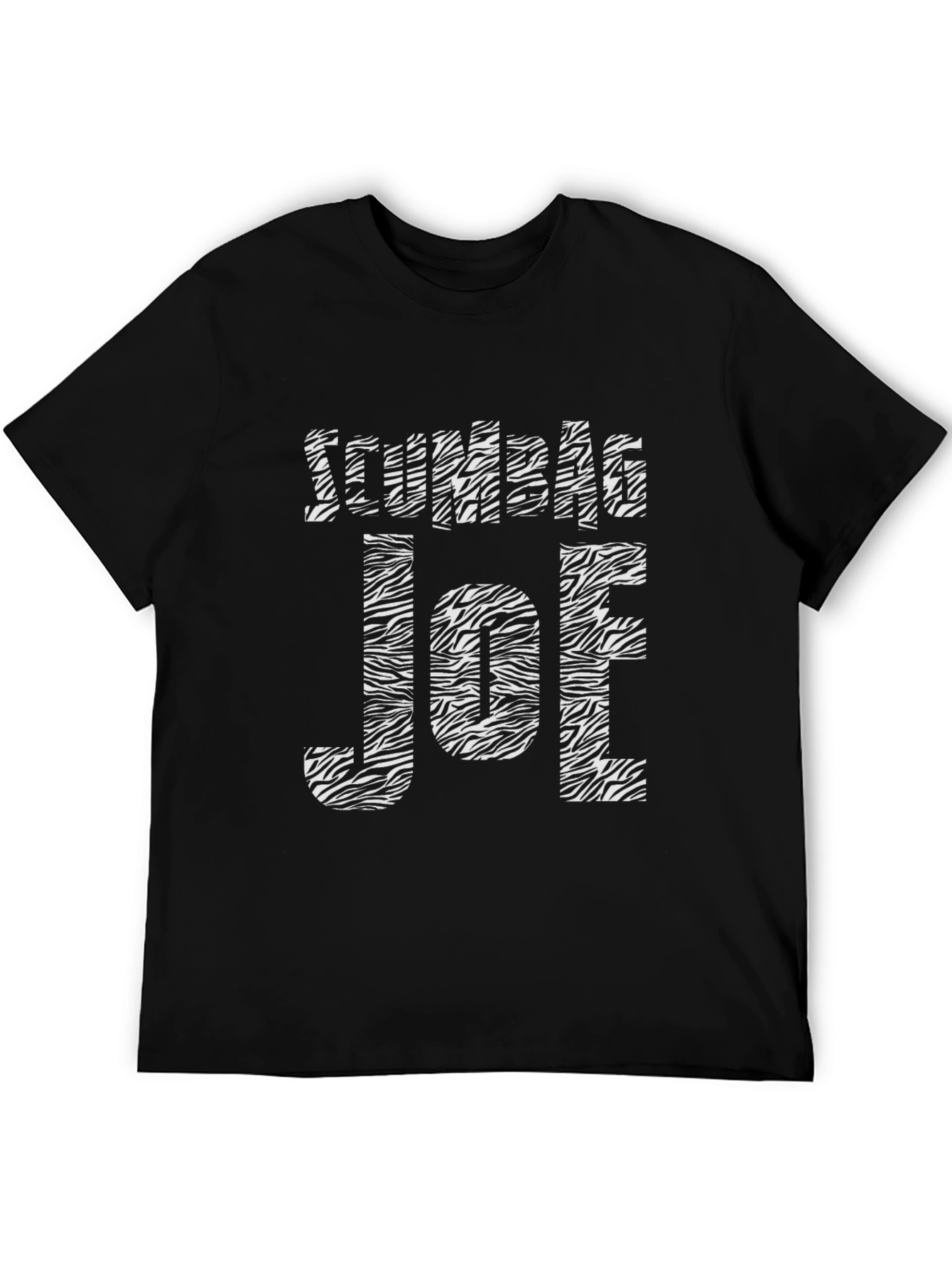 Zumble Joe Zebra Striped Graphic Tee