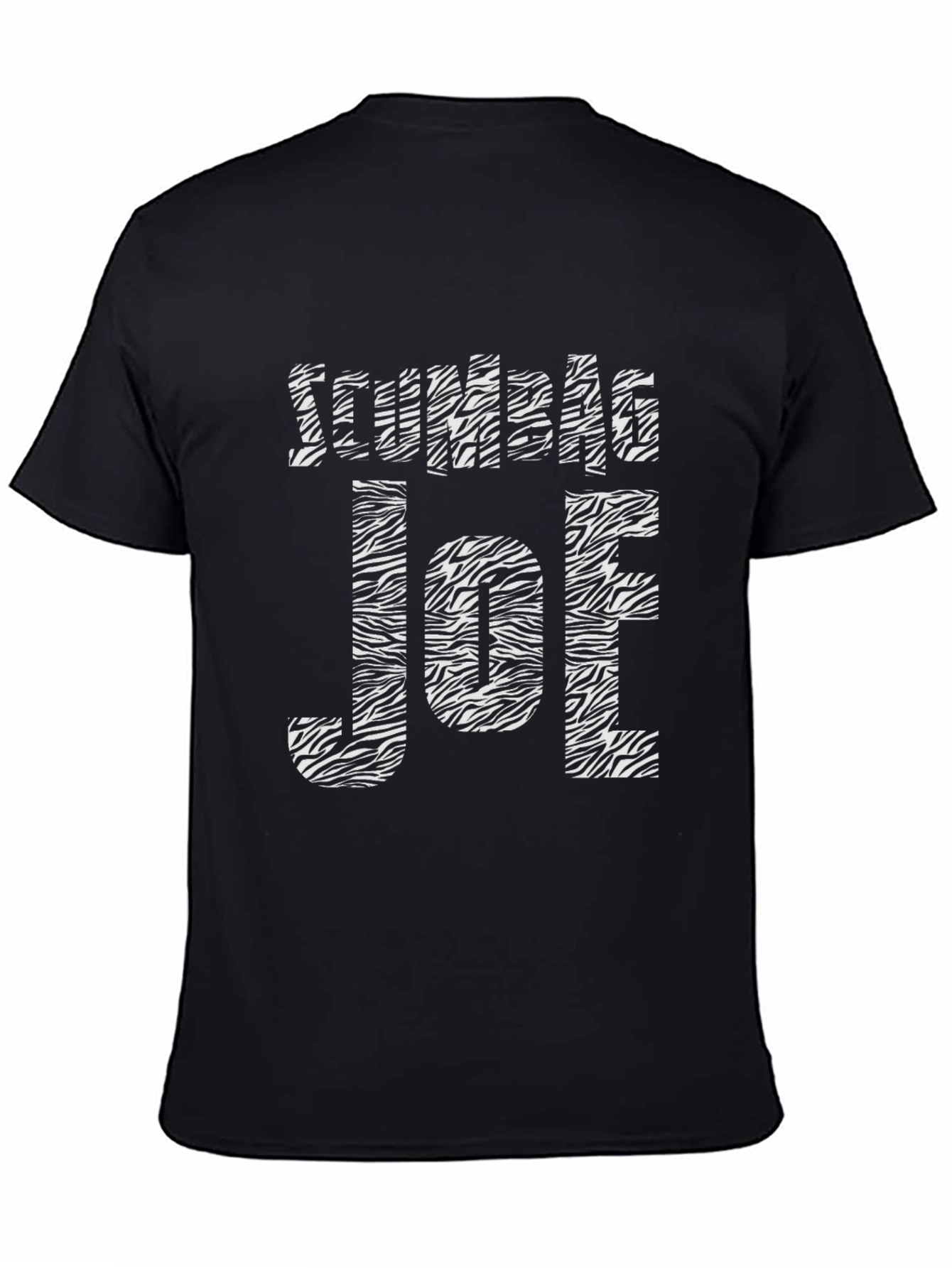 Zumble Joe Zebra Striped Graphic Tee