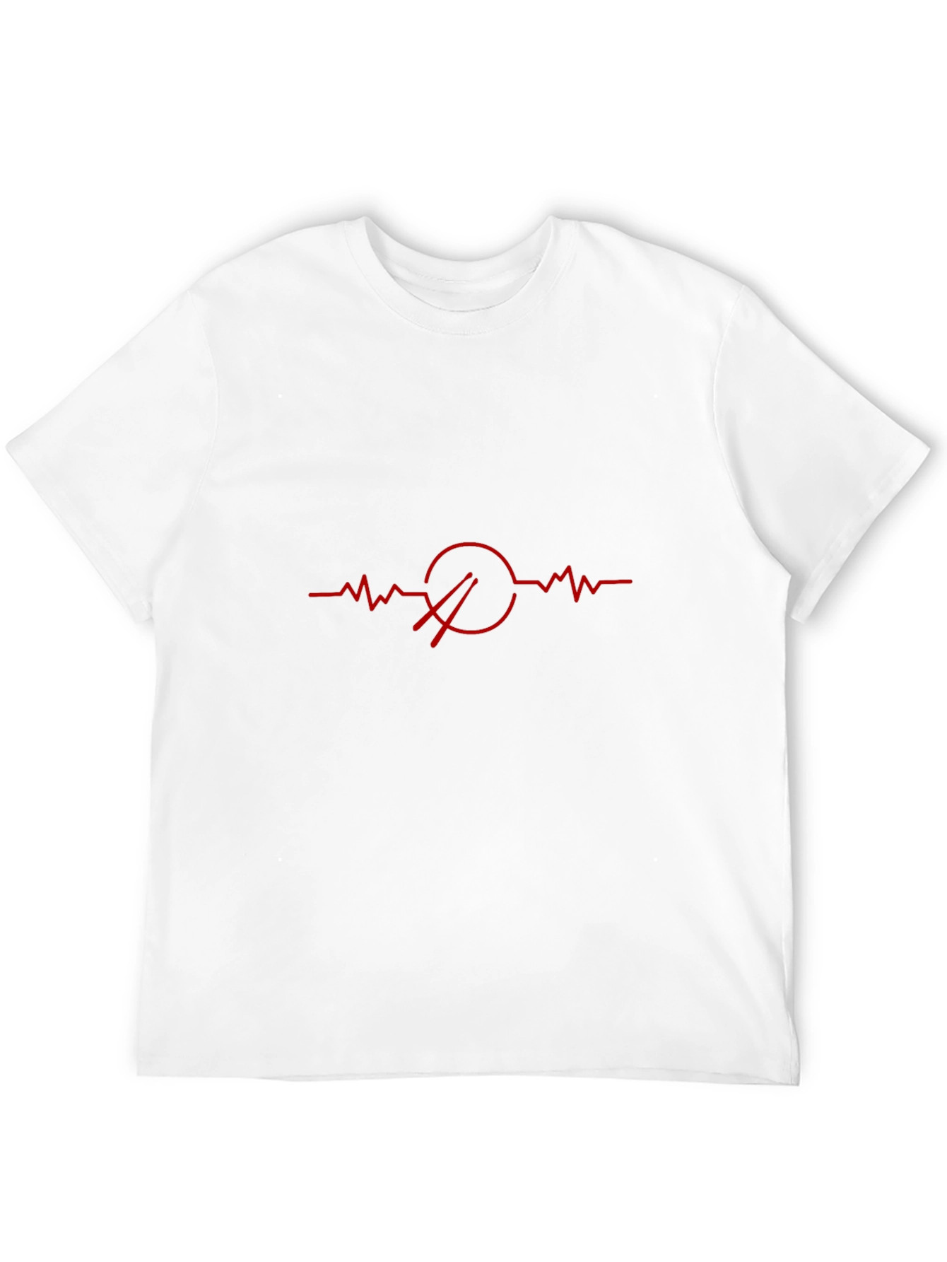 Drum Heartbeat T-Shirt - Black Crew Neck
