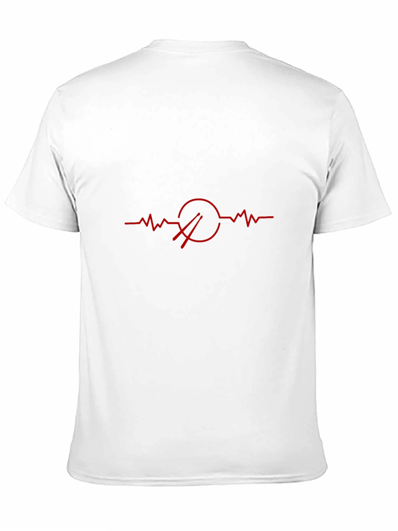 Drum Heartbeat T-Shirt - Black Crew Neck