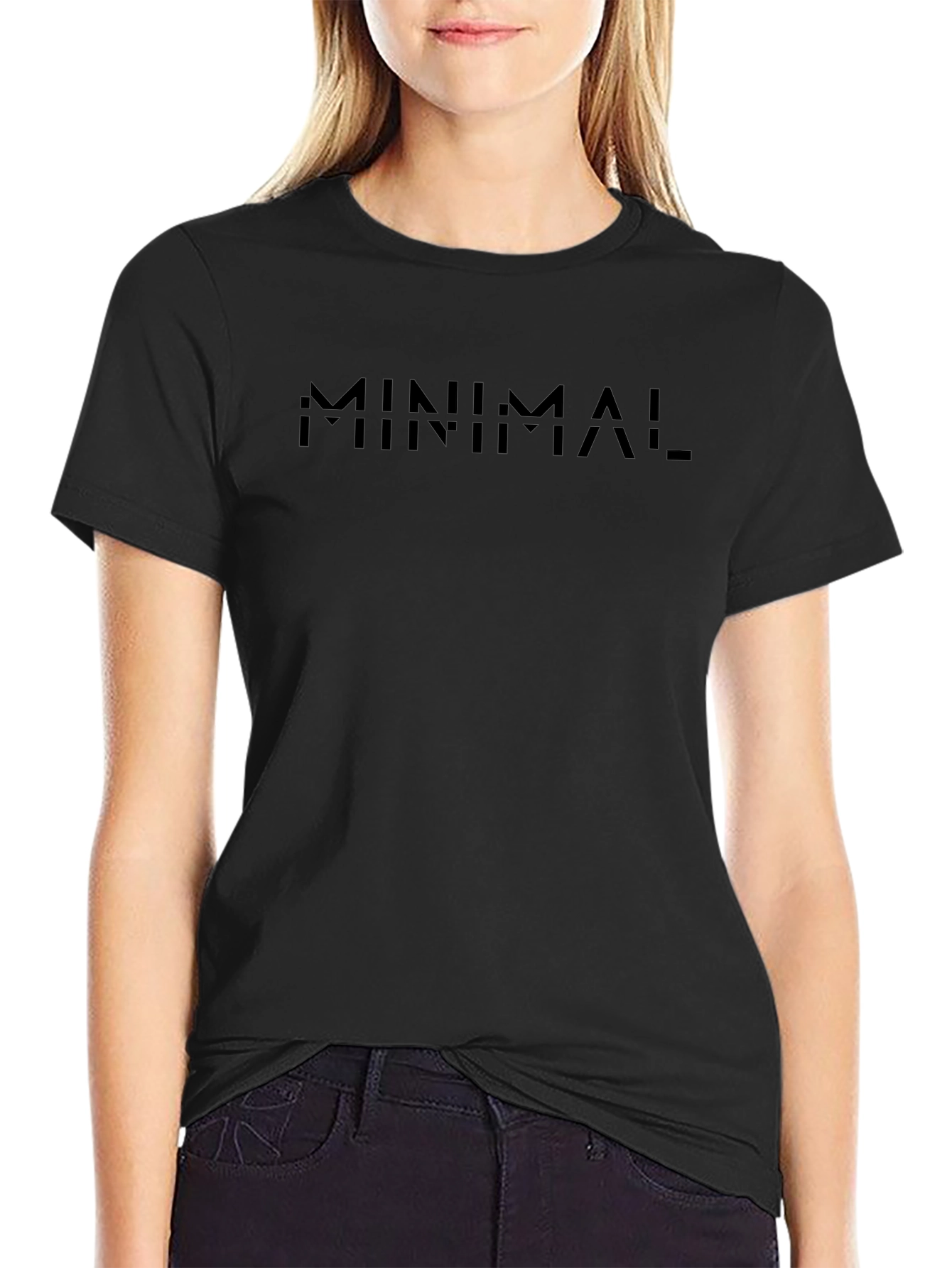 Minimalist Black Graphic Tee - Modern Design