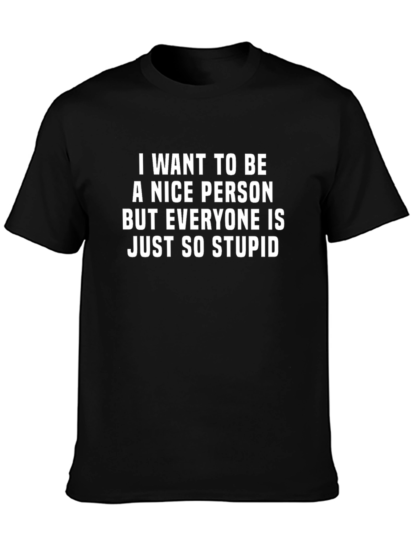 Funny Sarcastic T-Shirt - Nice Person but Stupid