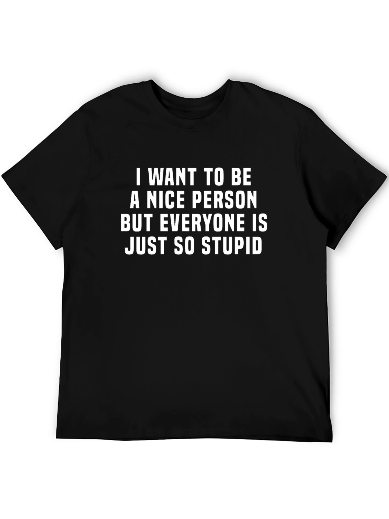 Funny Sarcastic T-Shirt - Nice Person but Stupid