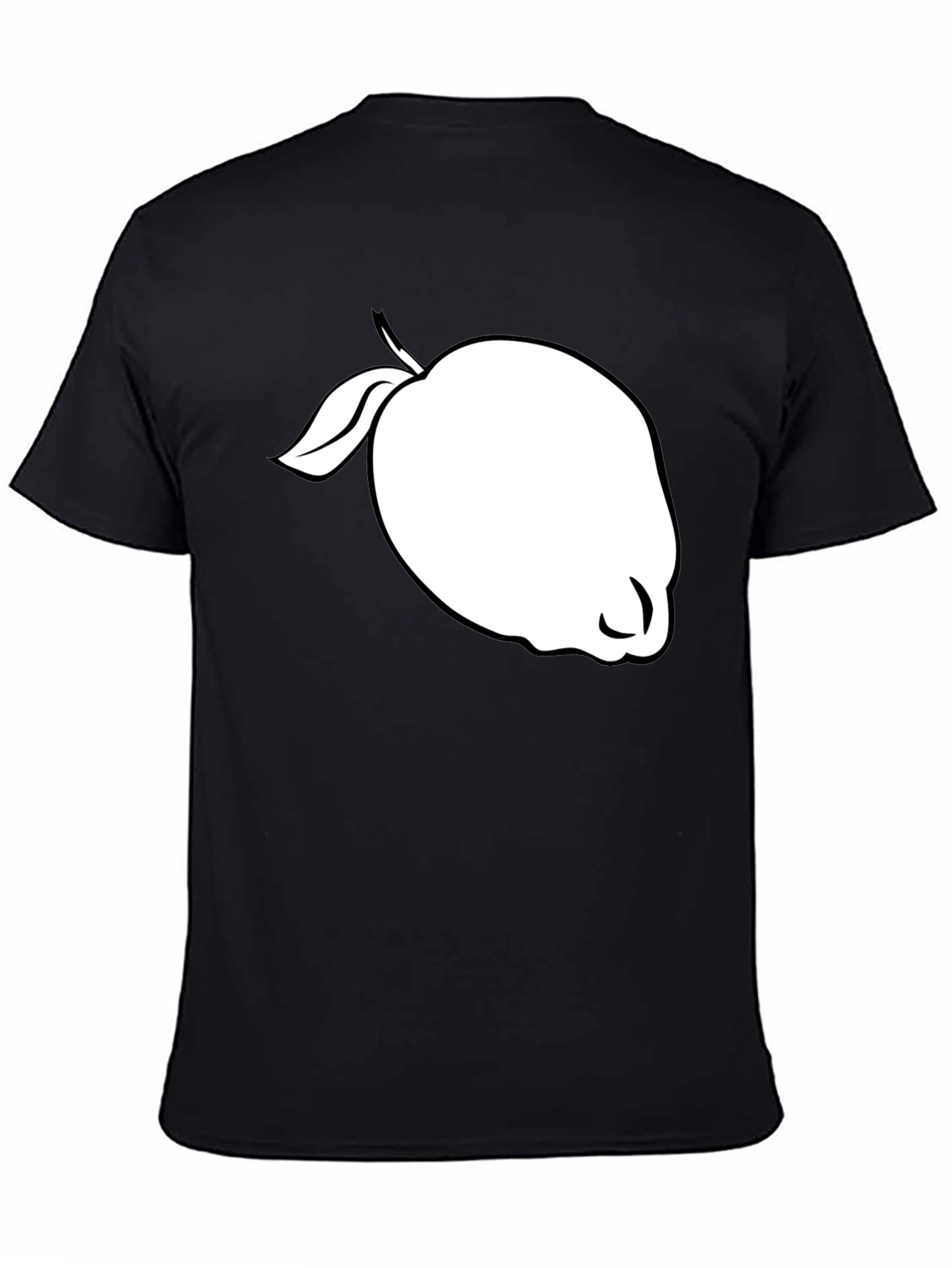 Black T-Shirt with White Guava Graphic