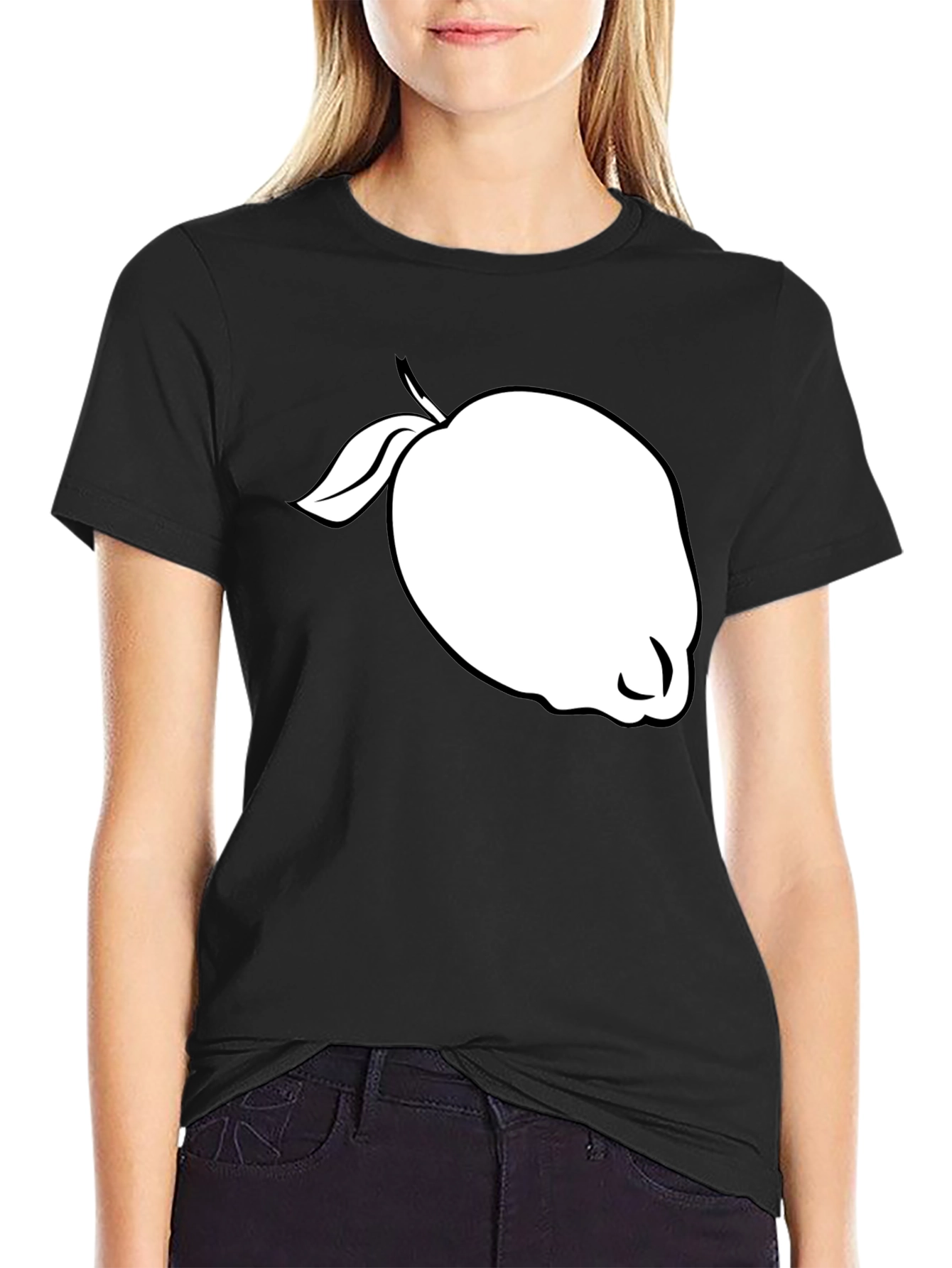 Black T-Shirt with White Guava Graphic