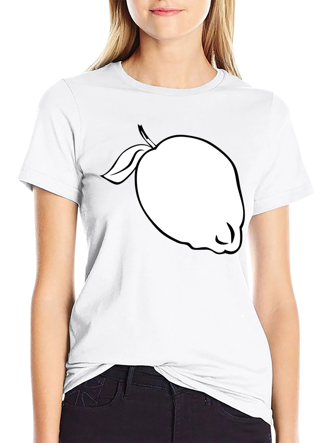 Black T-Shirt with White Guava Graphic