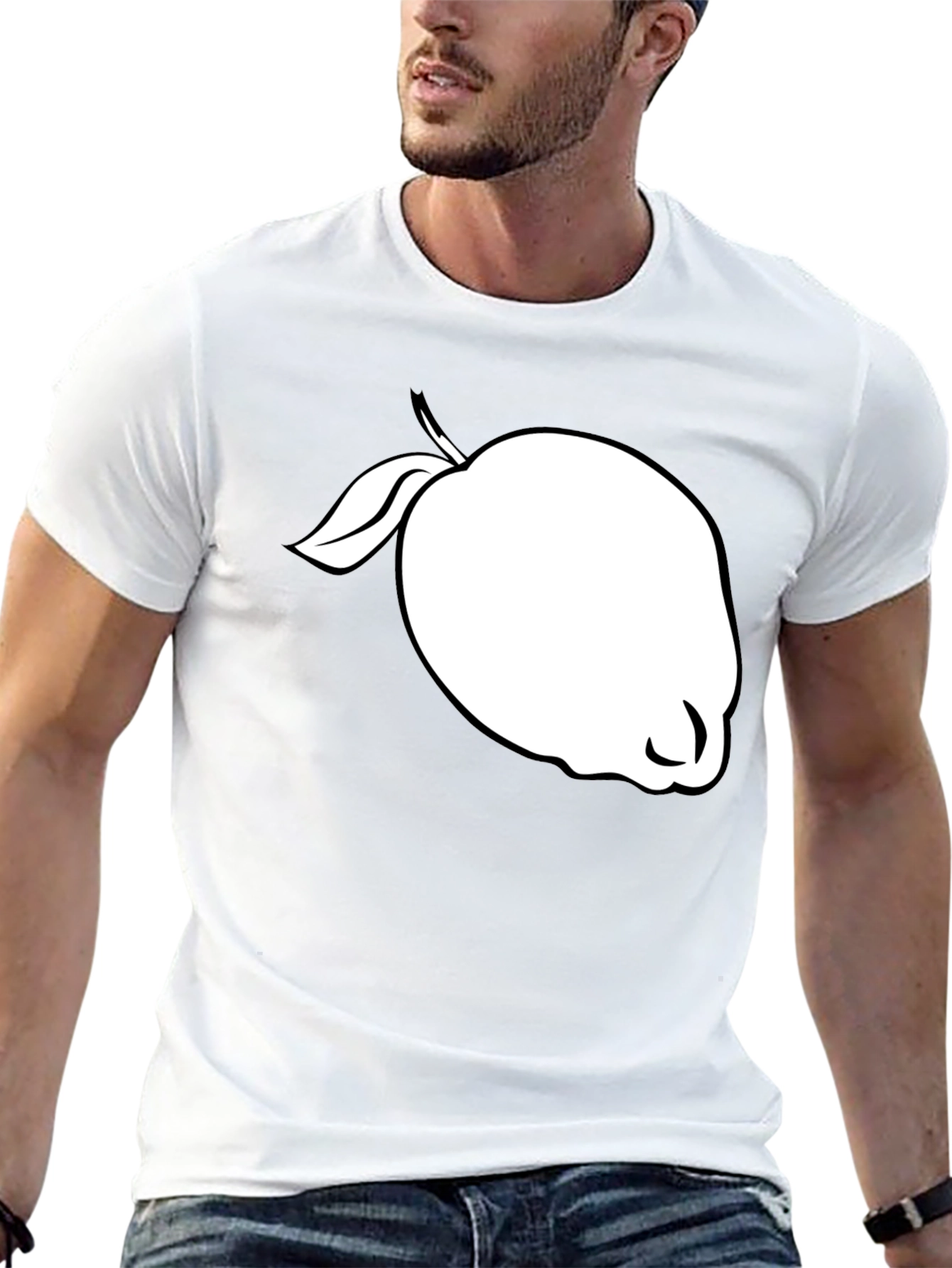 Black T-Shirt with White Guava Graphic