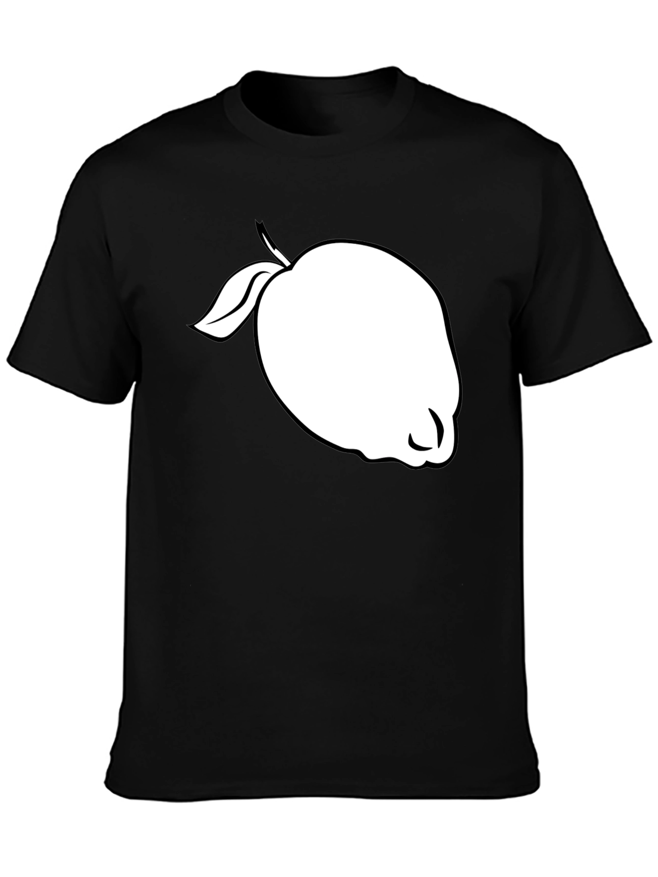 Black T-Shirt with White Guava Graphic
