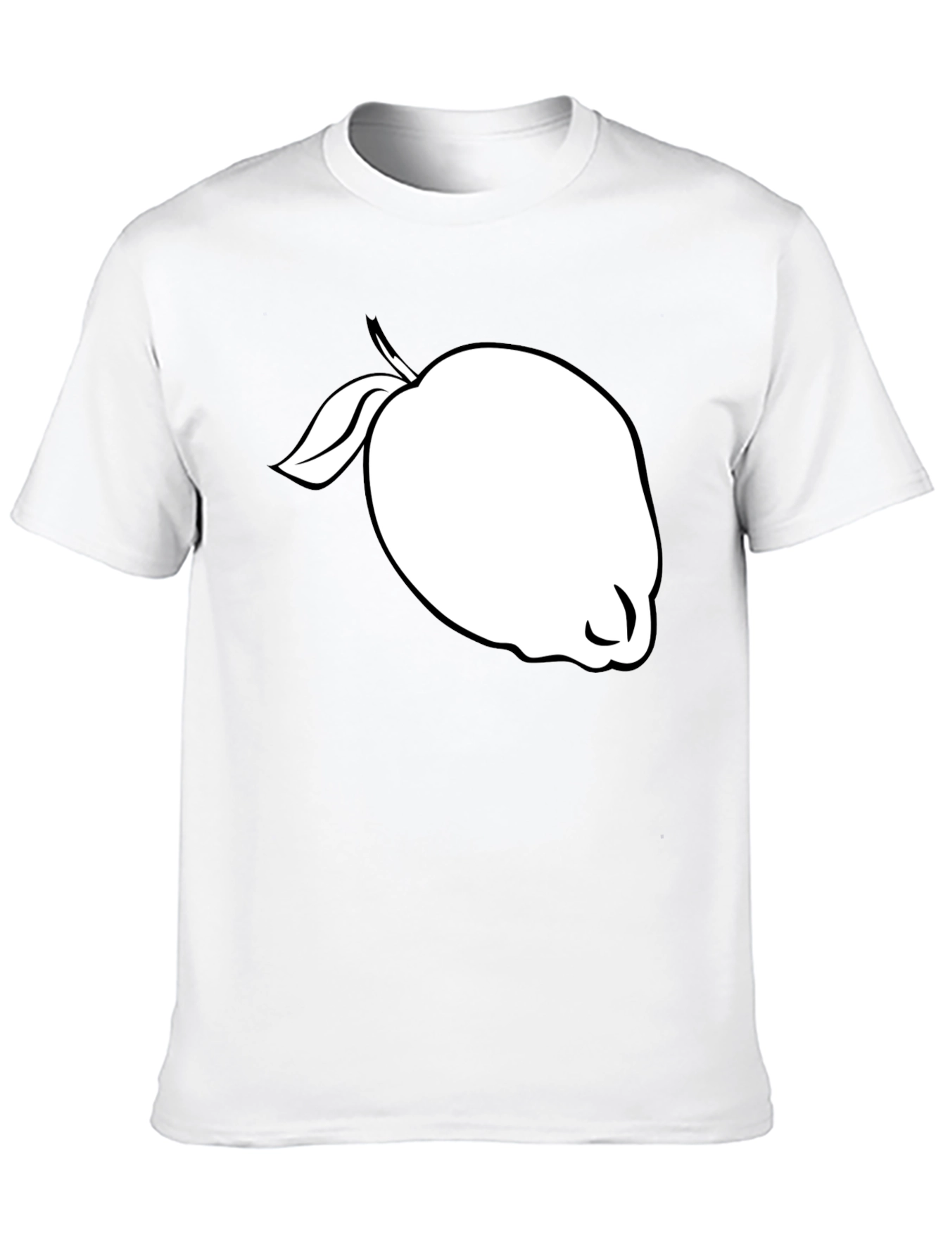 Black T-Shirt with White Guava Graphic