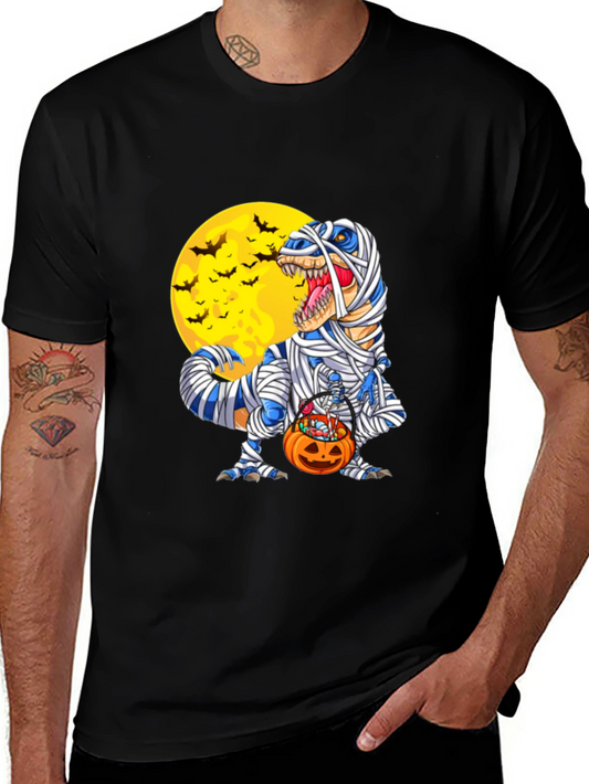 Halloween Mummy T-Rex Graphic Tee