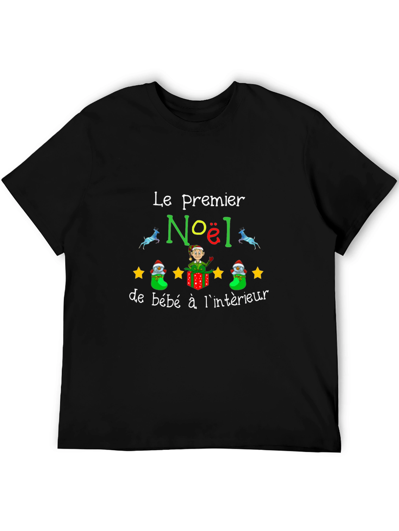Festive Christmas Baby Announcement T-Shirt