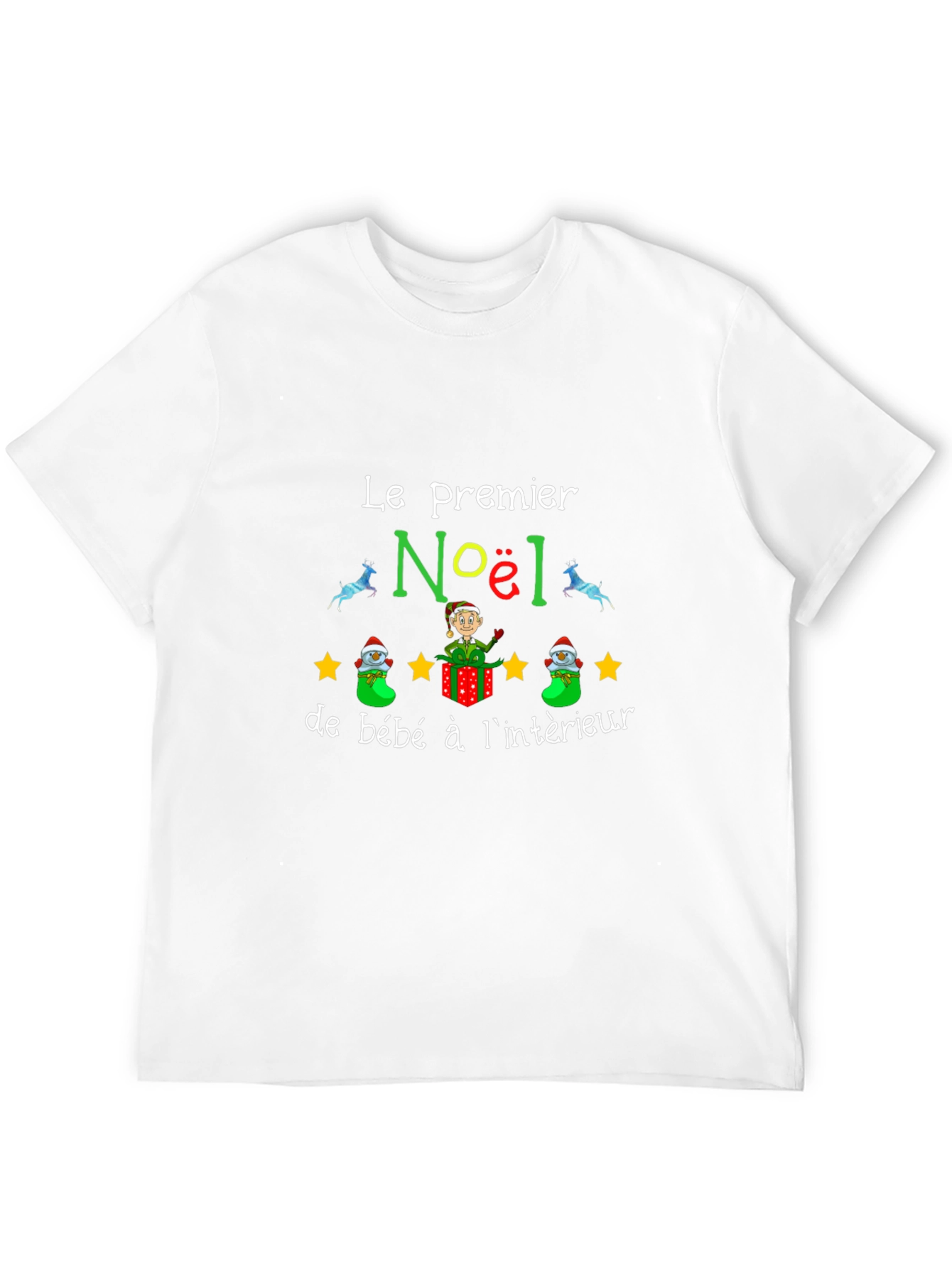 Festive Christmas Baby Announcement T-Shirt