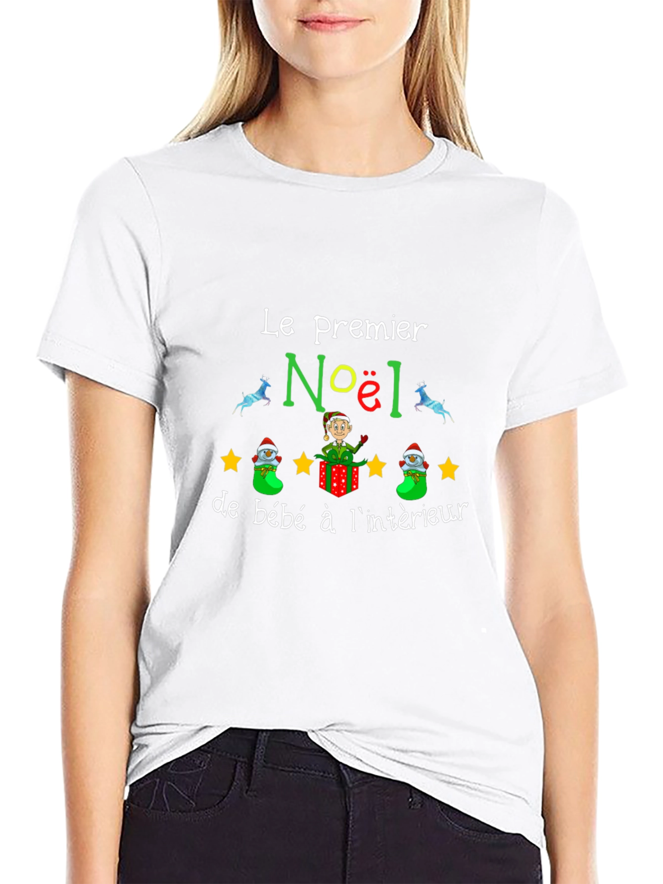 Festive Christmas Baby Announcement T-Shirt
