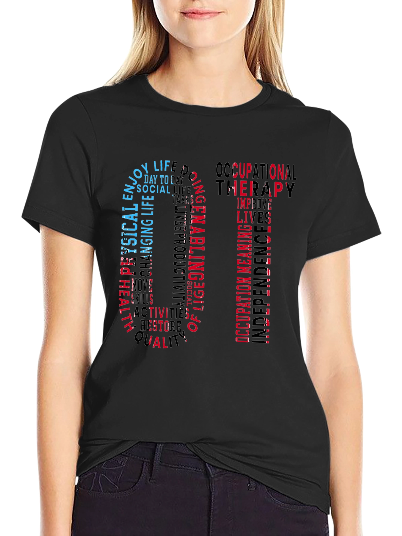 Occupational Therapy OT Word Art T-Shirt