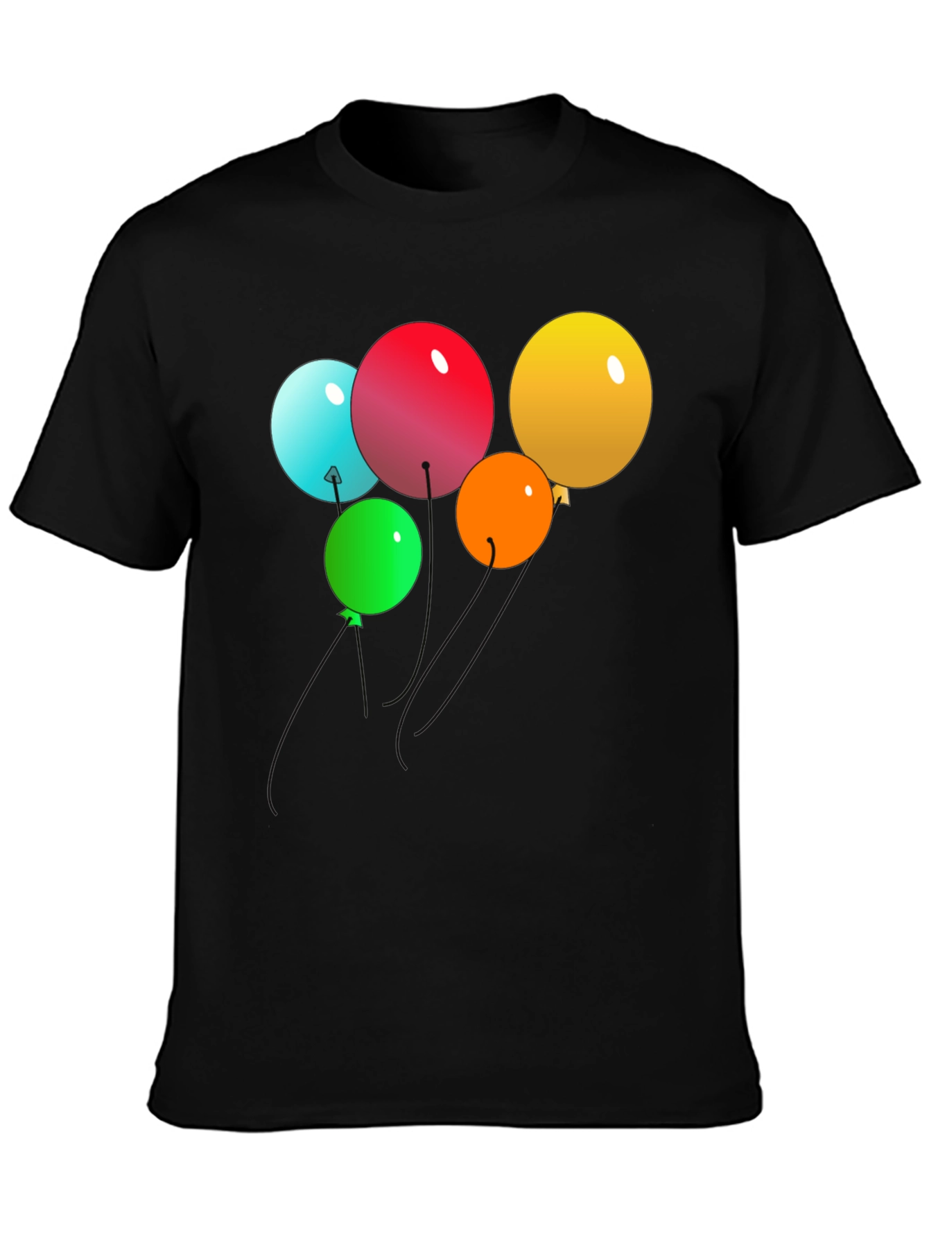 Balloons Graphic Black T-Shirt
