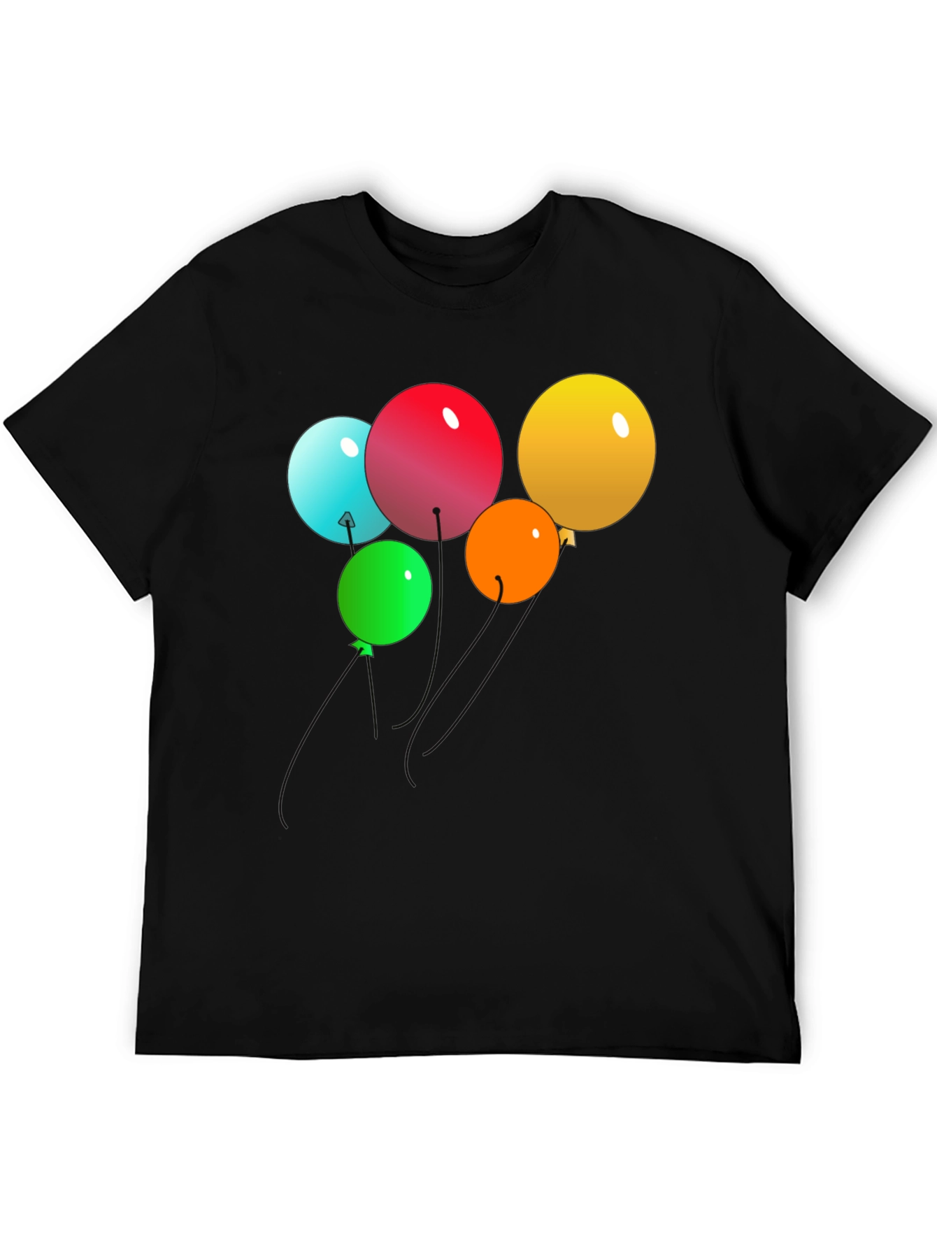 Balloons Graphic Black T-Shirt
