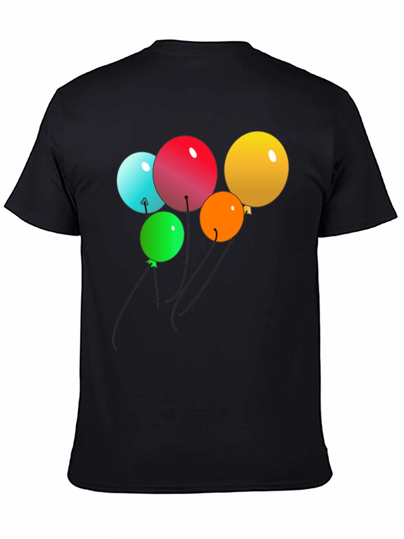 Balloons Graphic Black T-Shirt