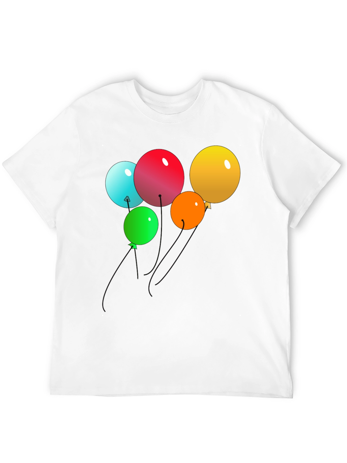 Balloons Graphic Black T-Shirt