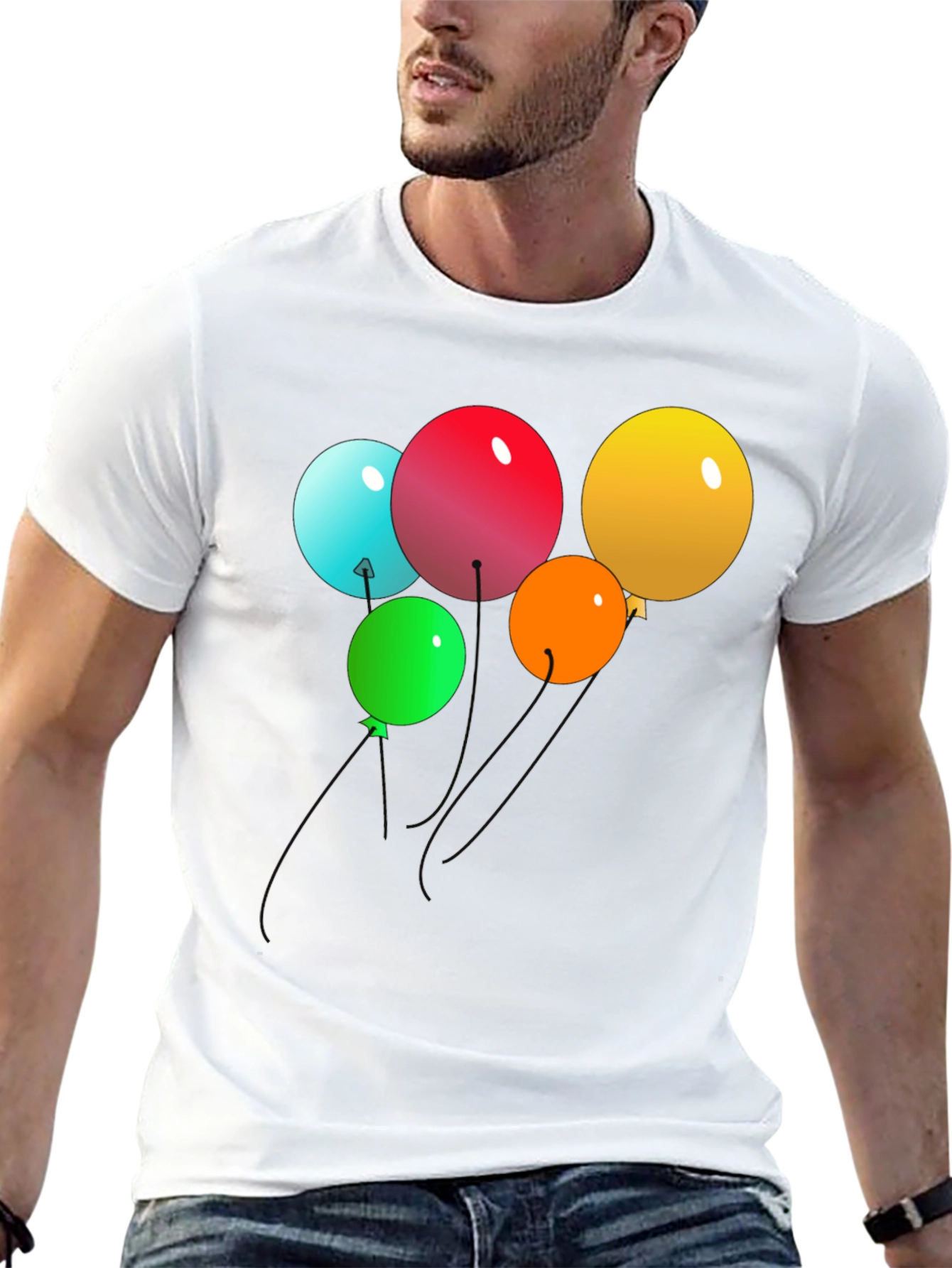 Balloons Graphic Black T-Shirt