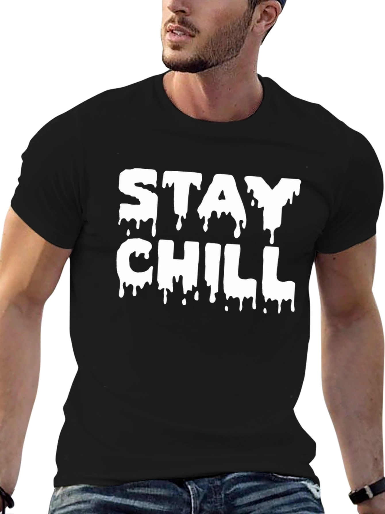 Stay Chill Graphic Tee - Mens Black T-Shirt