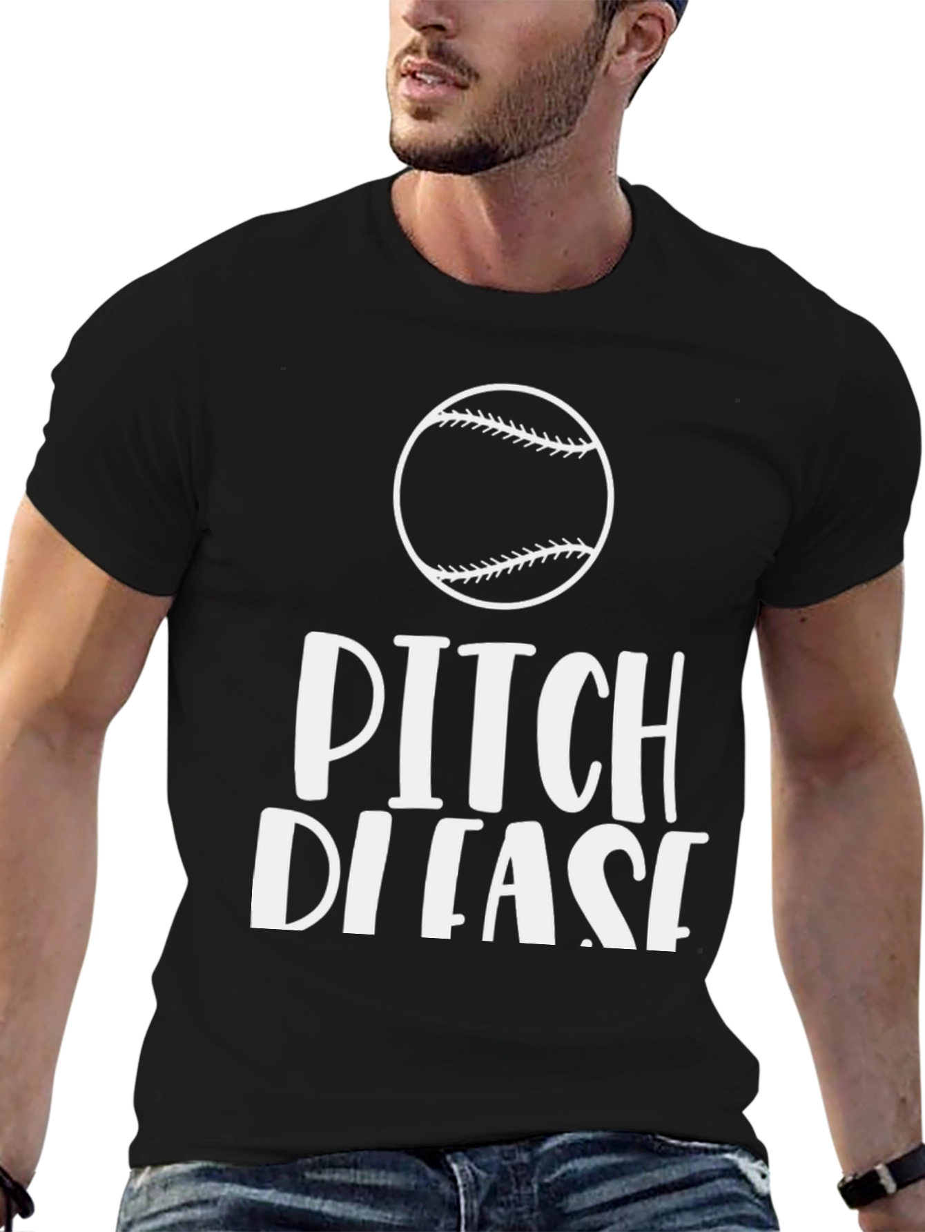 Pitch Please Baseball Graphic T-Shirt