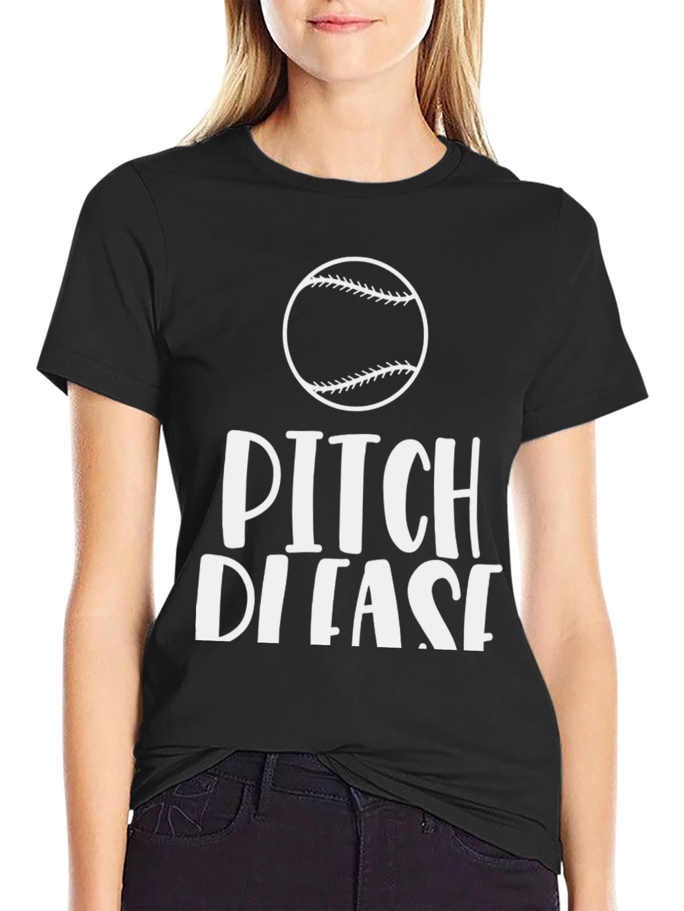 Pitch Please Baseball Graphic T-Shirt