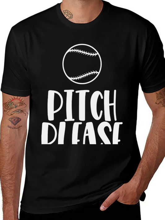 Pitch Please Baseball Graphic T-Shirt