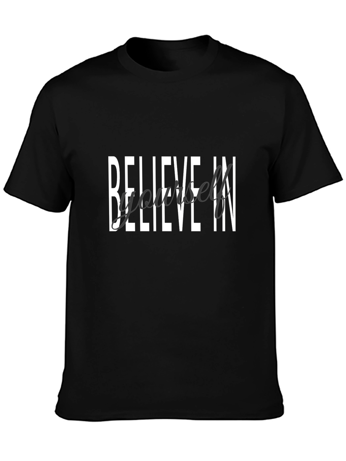 Believe in Yourself Black Graphic Tee