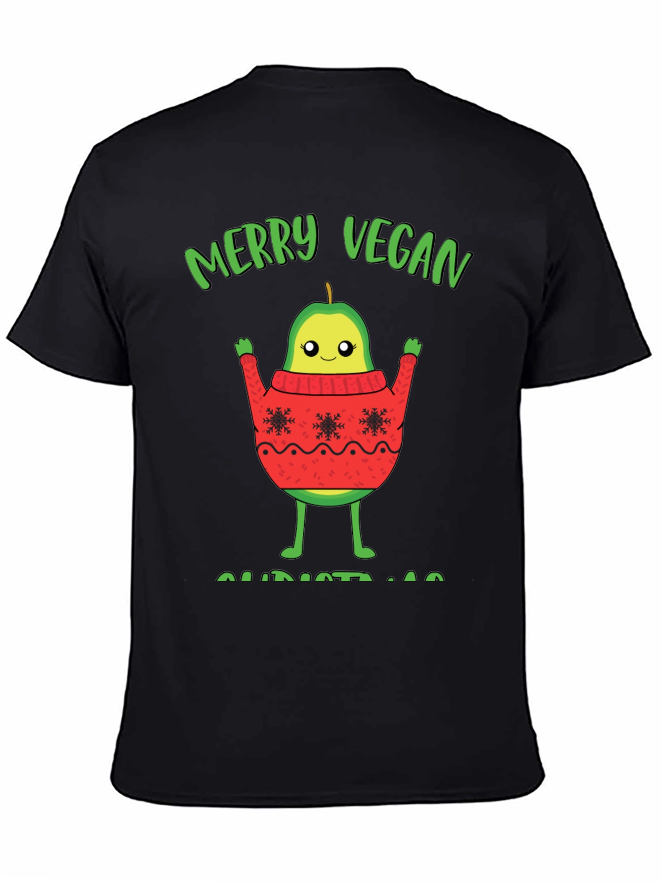 Merry Vegan Christmas T-Shirt Avocado Sweater