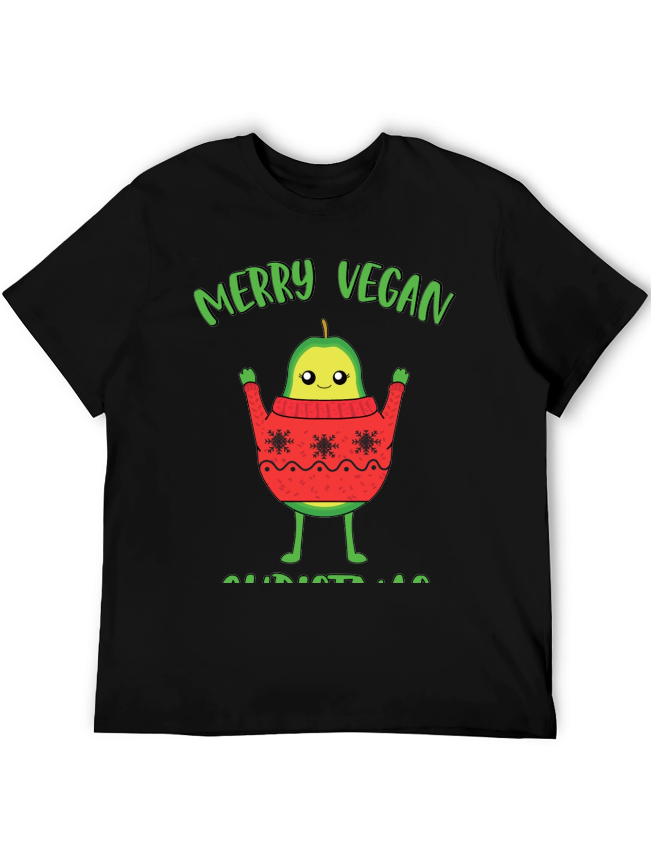 Merry Vegan Christmas T-Shirt Avocado Sweater
