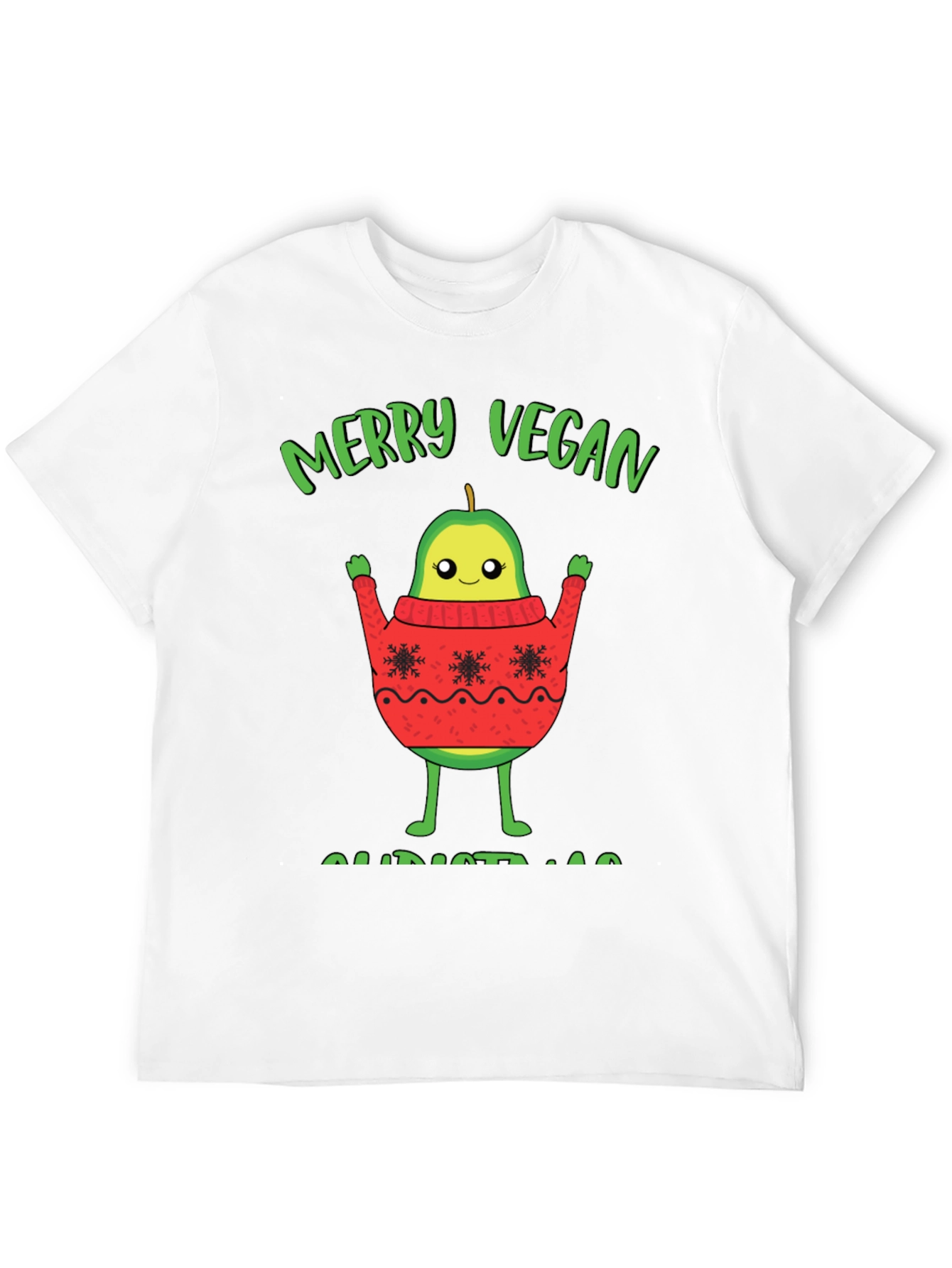 Merry Vegan Christmas T-Shirt Avocado Sweater