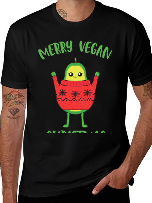 Merry Vegan Christmas T-Shirt Avocado Sweater