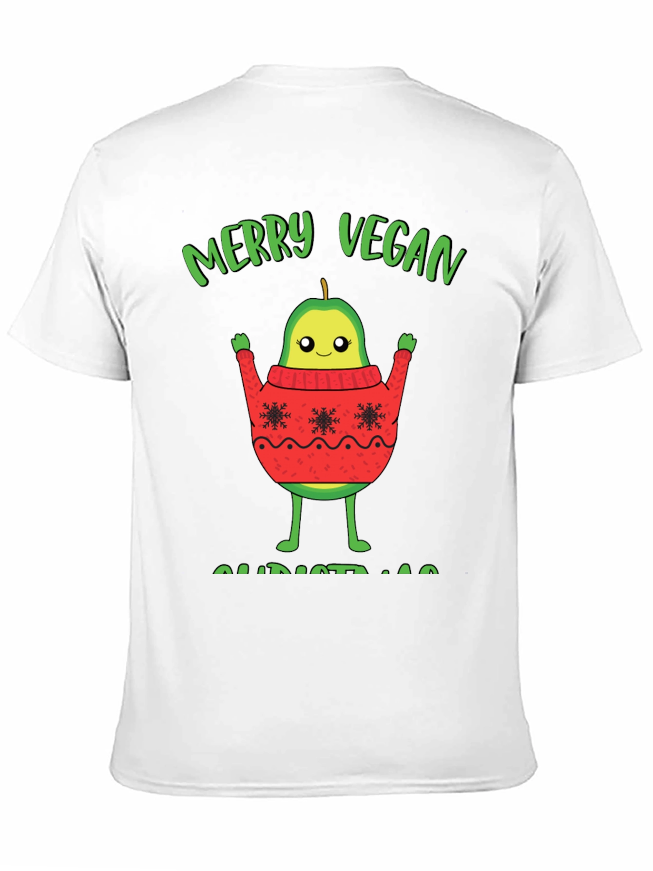 Merry Vegan Christmas T-Shirt Avocado Sweater