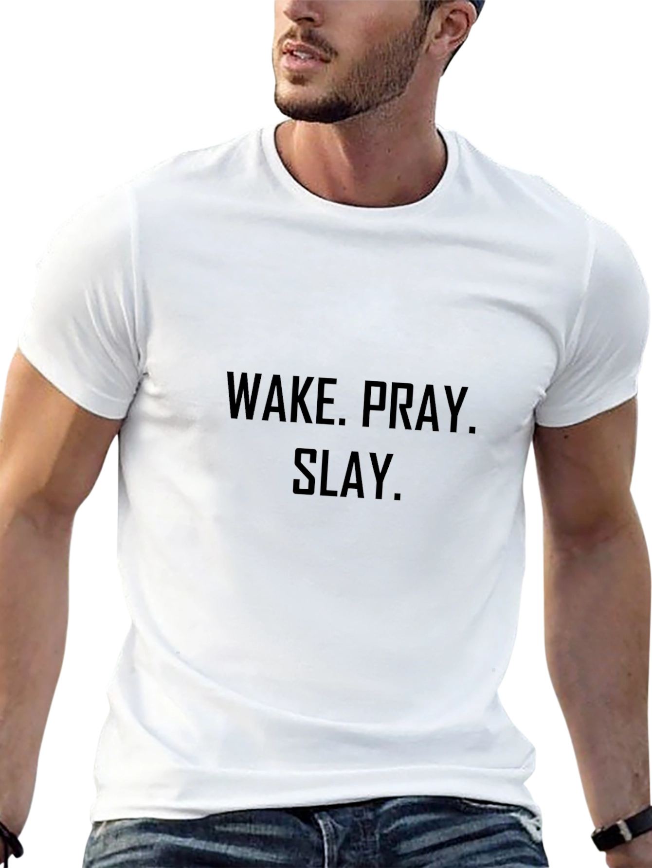 Wake Pray Slay Black Graphic Tee