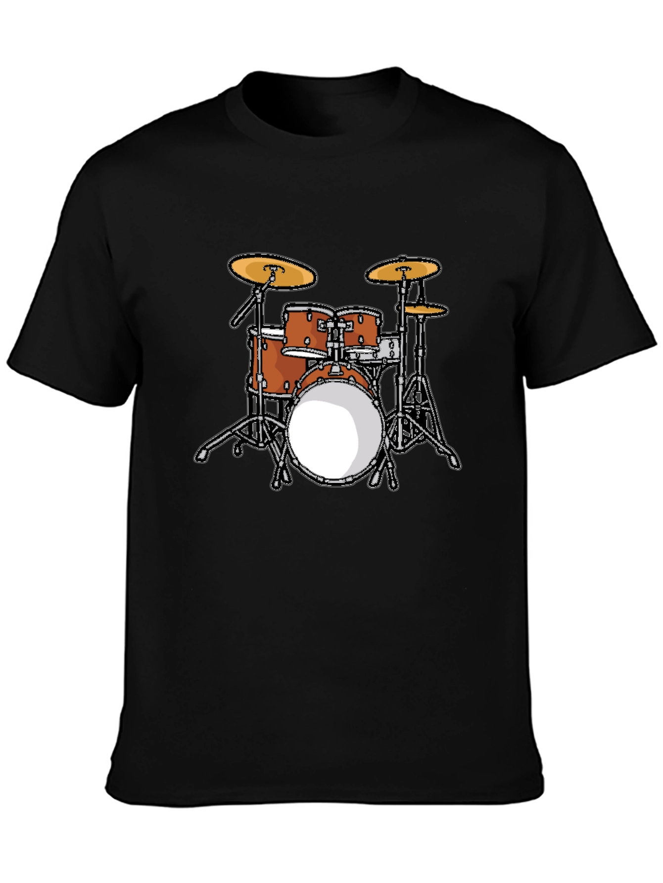 Cool Drum Set Graphic Tee - Black