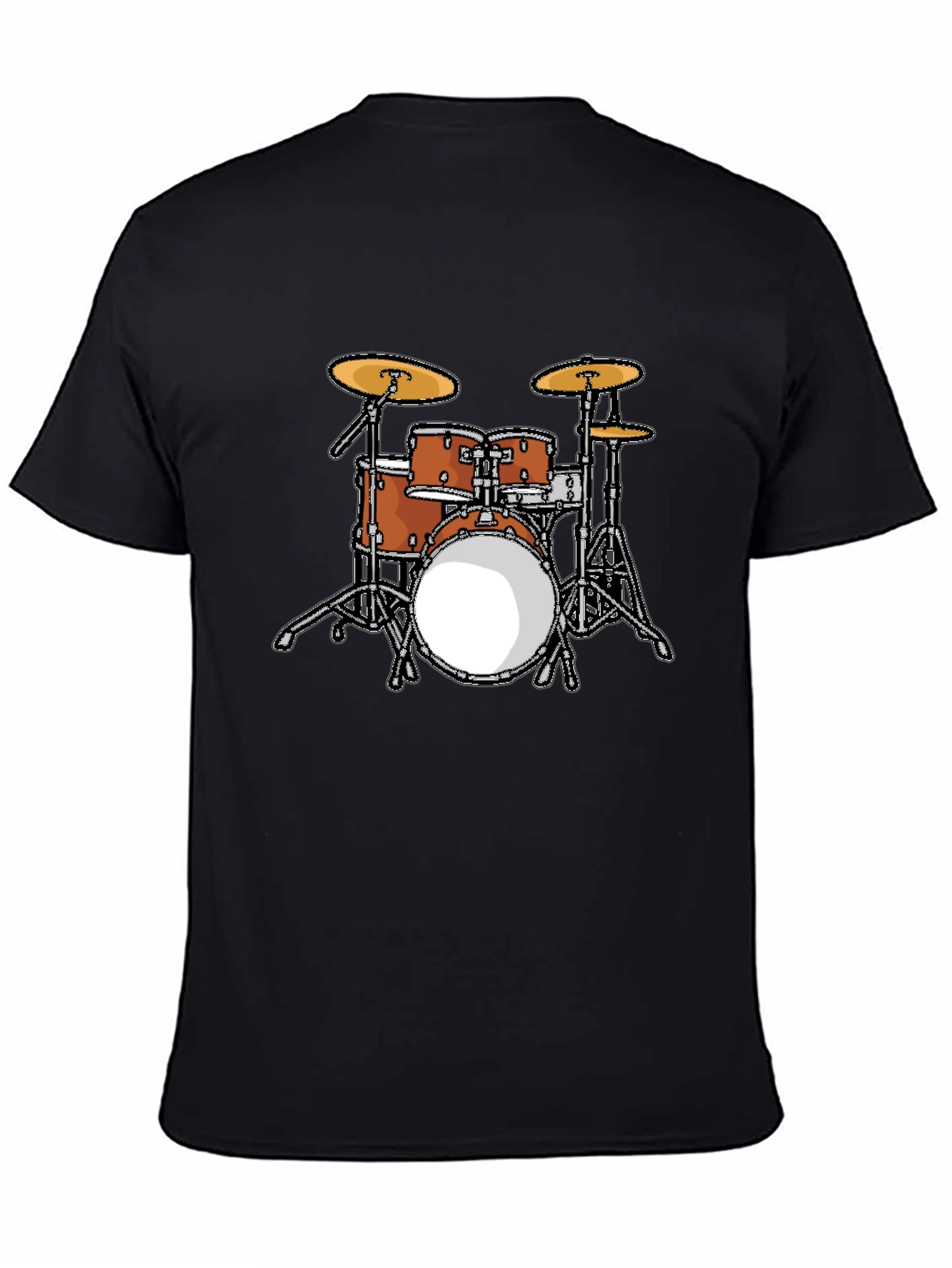 Cool Drum Set Graphic Tee - Black