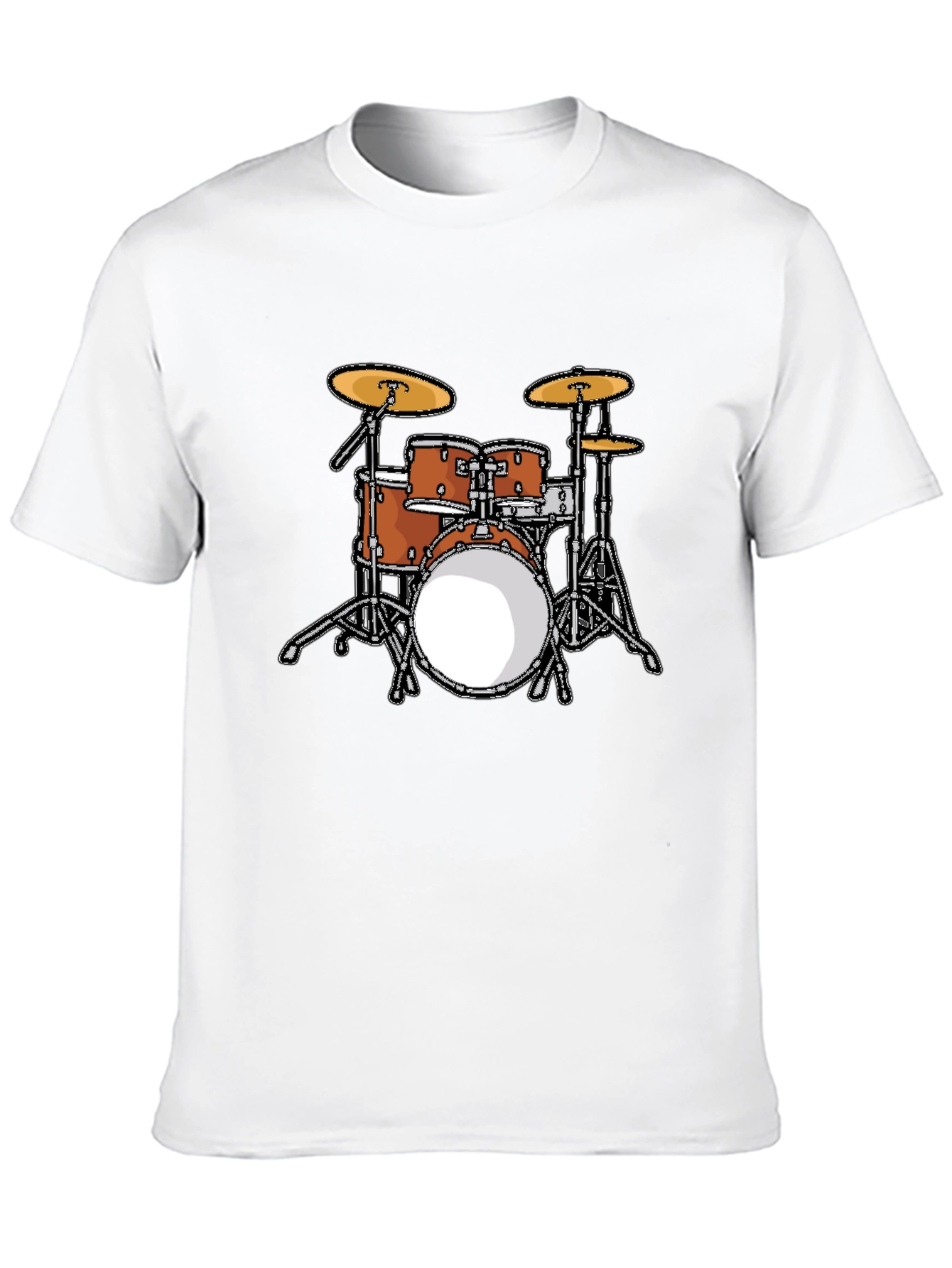 Cool Drum Set Graphic Tee - Black
